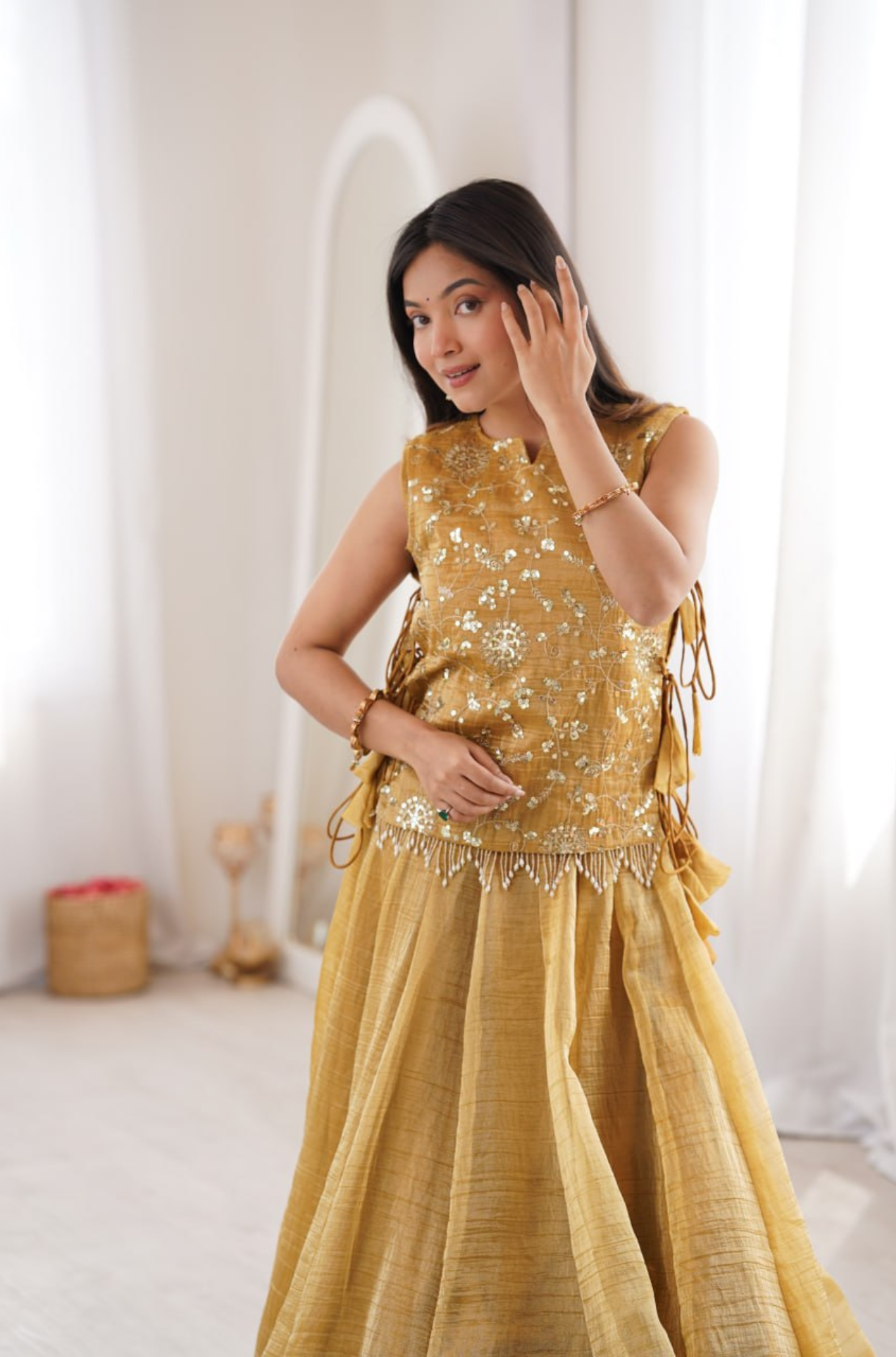 Women’s Designer Embroidered Flared Lehenga Choli Set