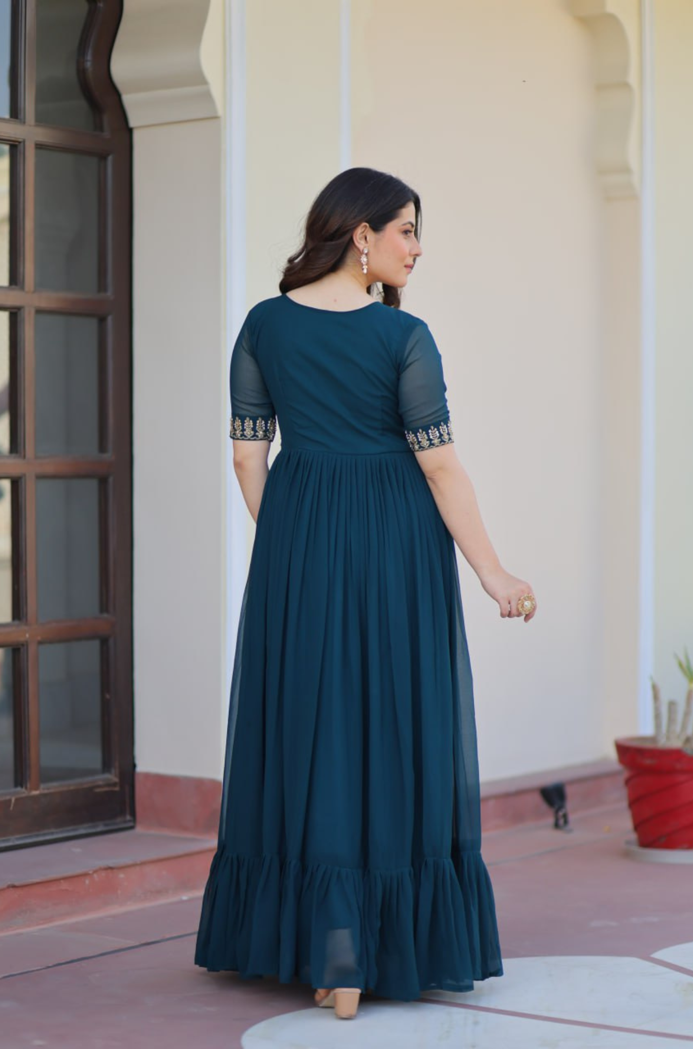 Designer Gown For Women Traditional Events Embroidered Anarkali Gown