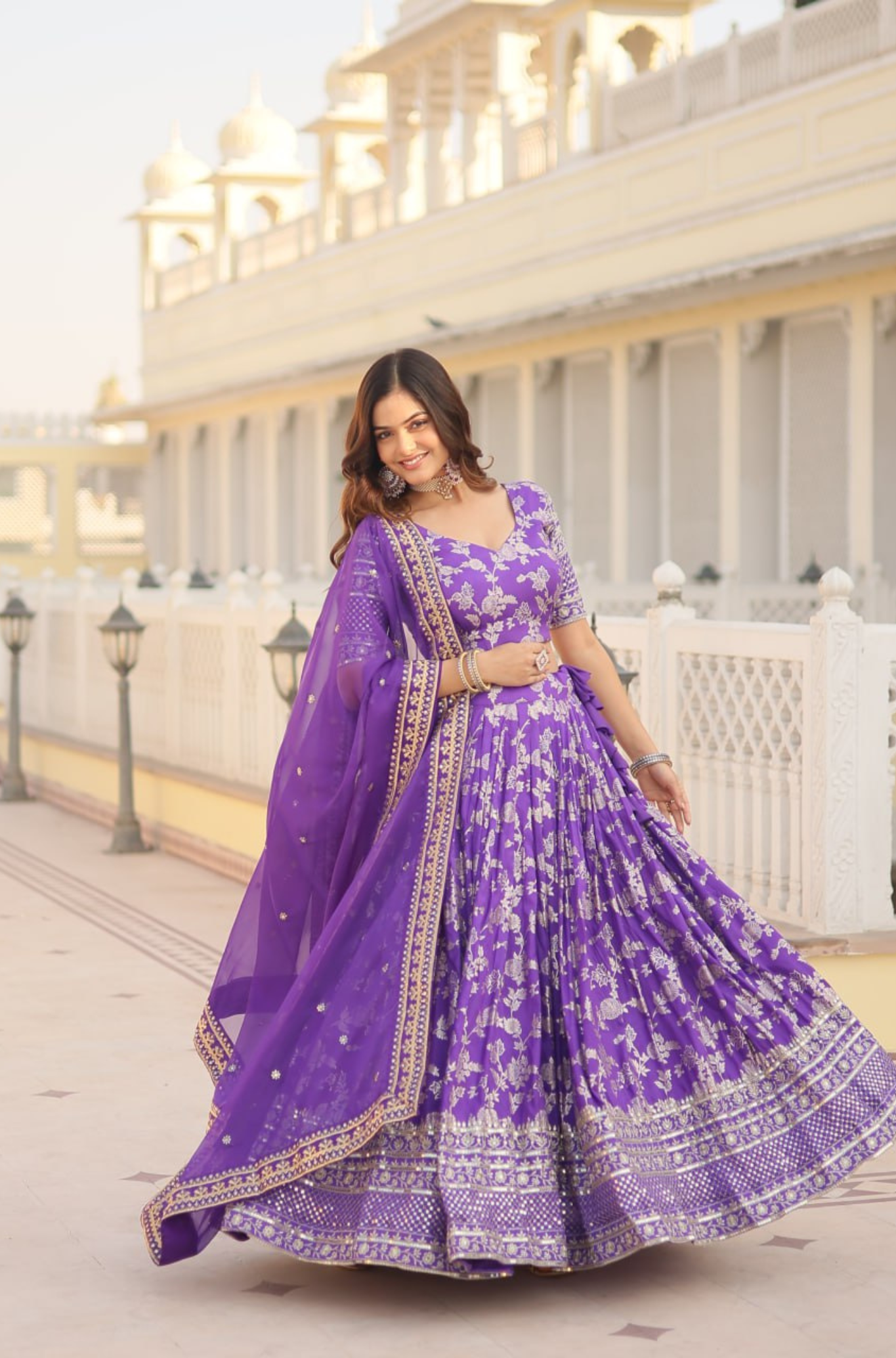 Women's Designer Floral Printed Lehenga Choli Set with Dupatta