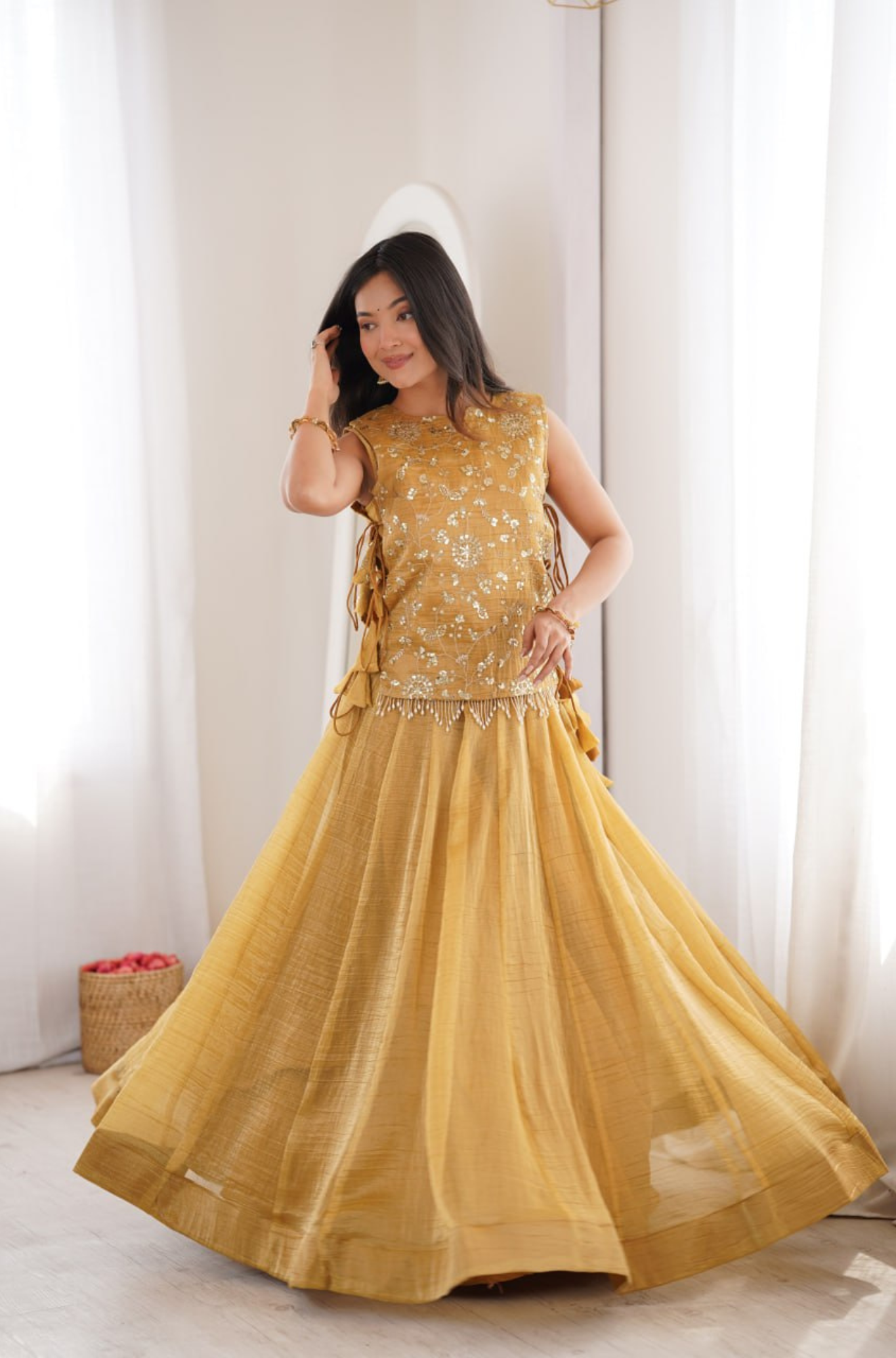 Women’s Designer Embroidered Flared Lehenga Choli Set