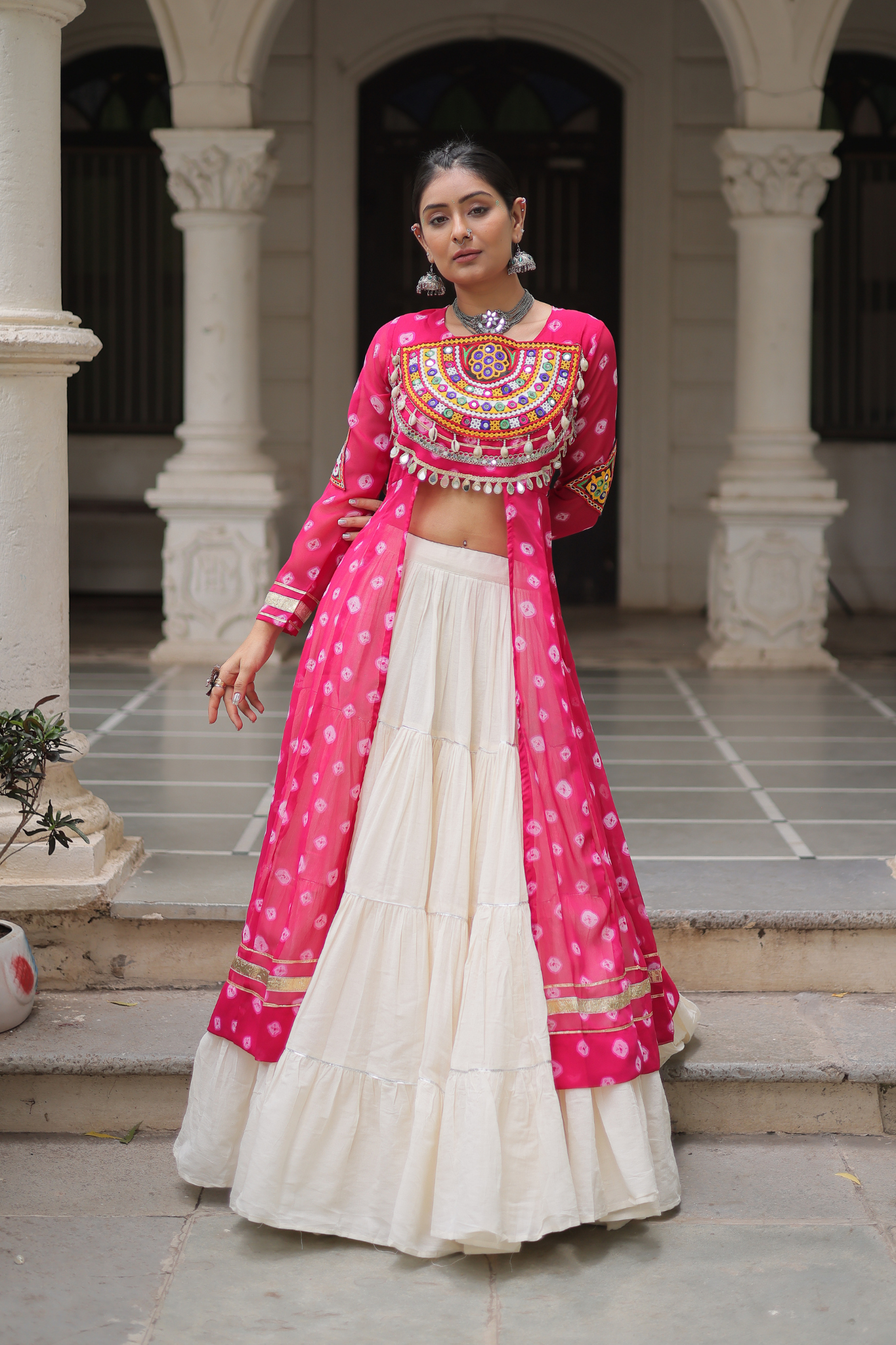 Women's Designer Navratri Koti Lehenga Choli | Garba Wear