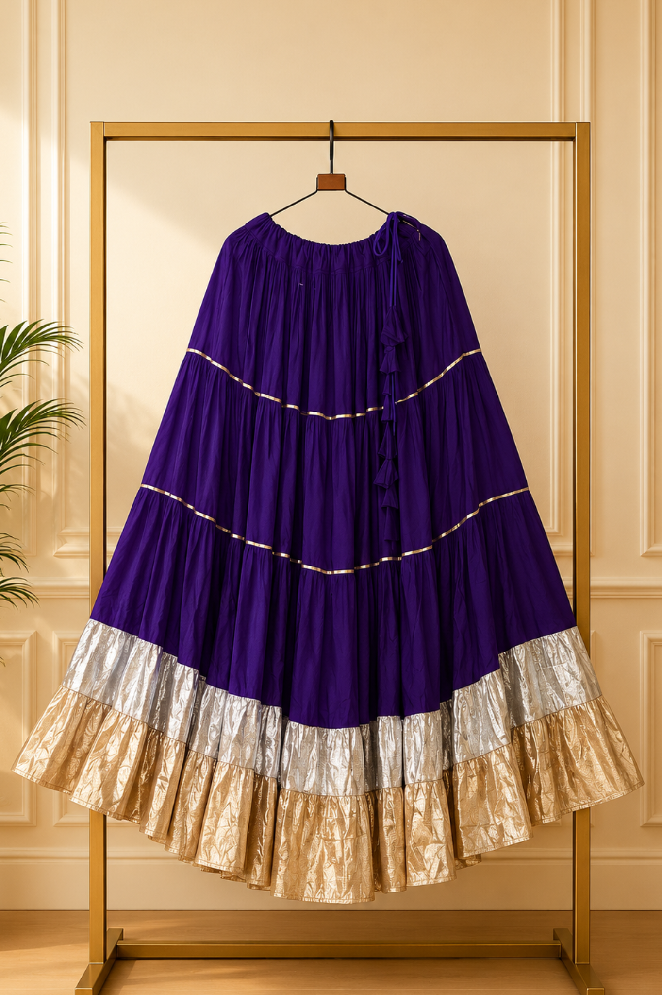 Women's Designer Cotton Lehenga Skirt | Flared Ethnic Festive Wear
