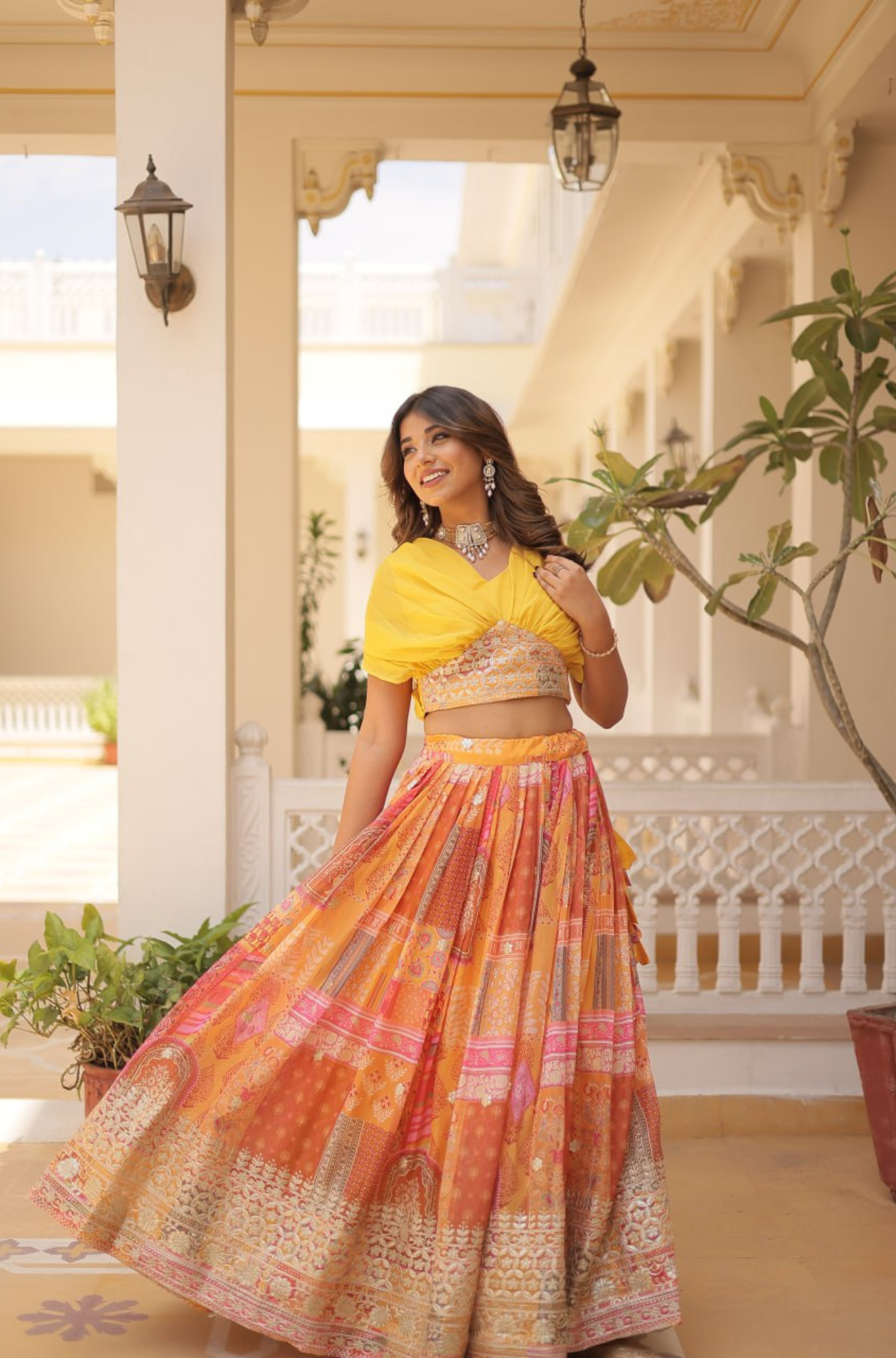 Designer Printed Lehenga Choli for Women with Dupatta