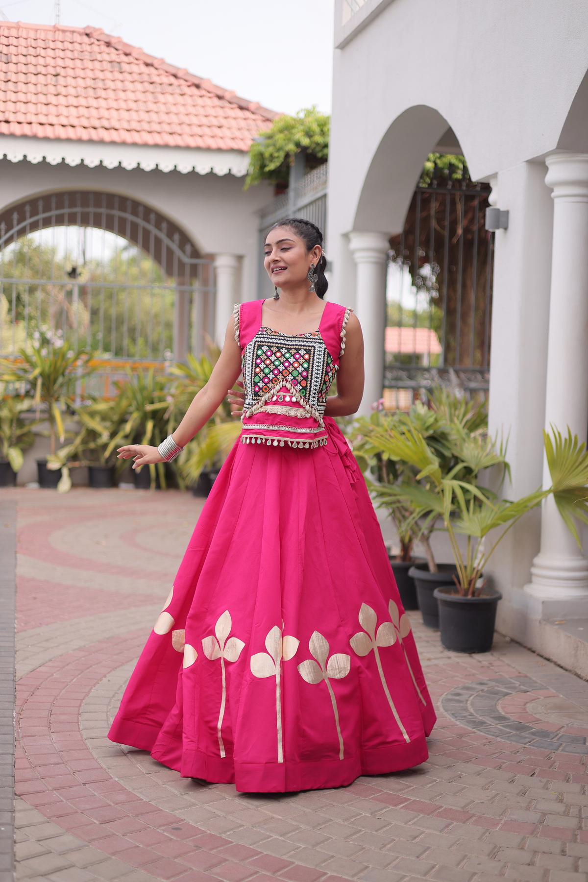 Women’s Designer Embroidered Ethnic Lehenga Choli Set | Traditional Flared Lehenga with Embellished Blouse