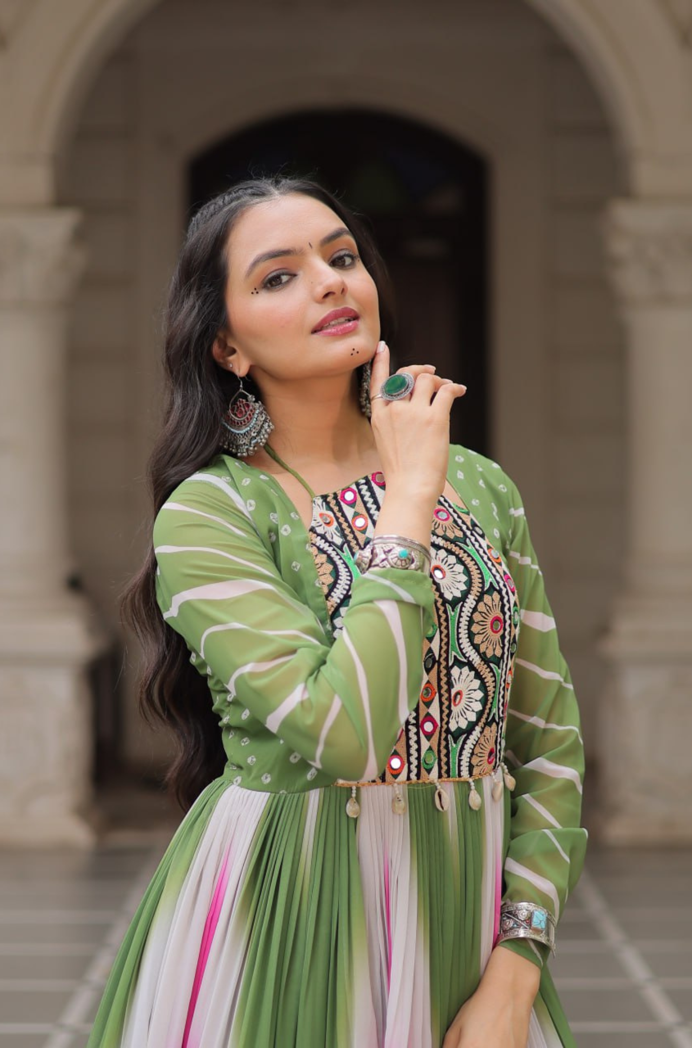 Designer Printed Anarkali Gown for Women