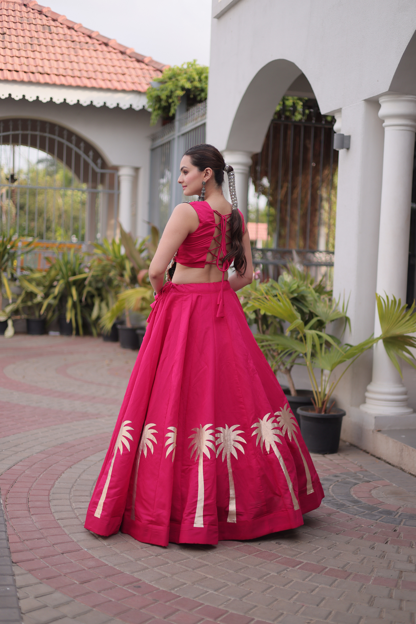Women's Black Embroidered Lehenga Set with Mirror Work Crop Top | Navratri & Festive Wear