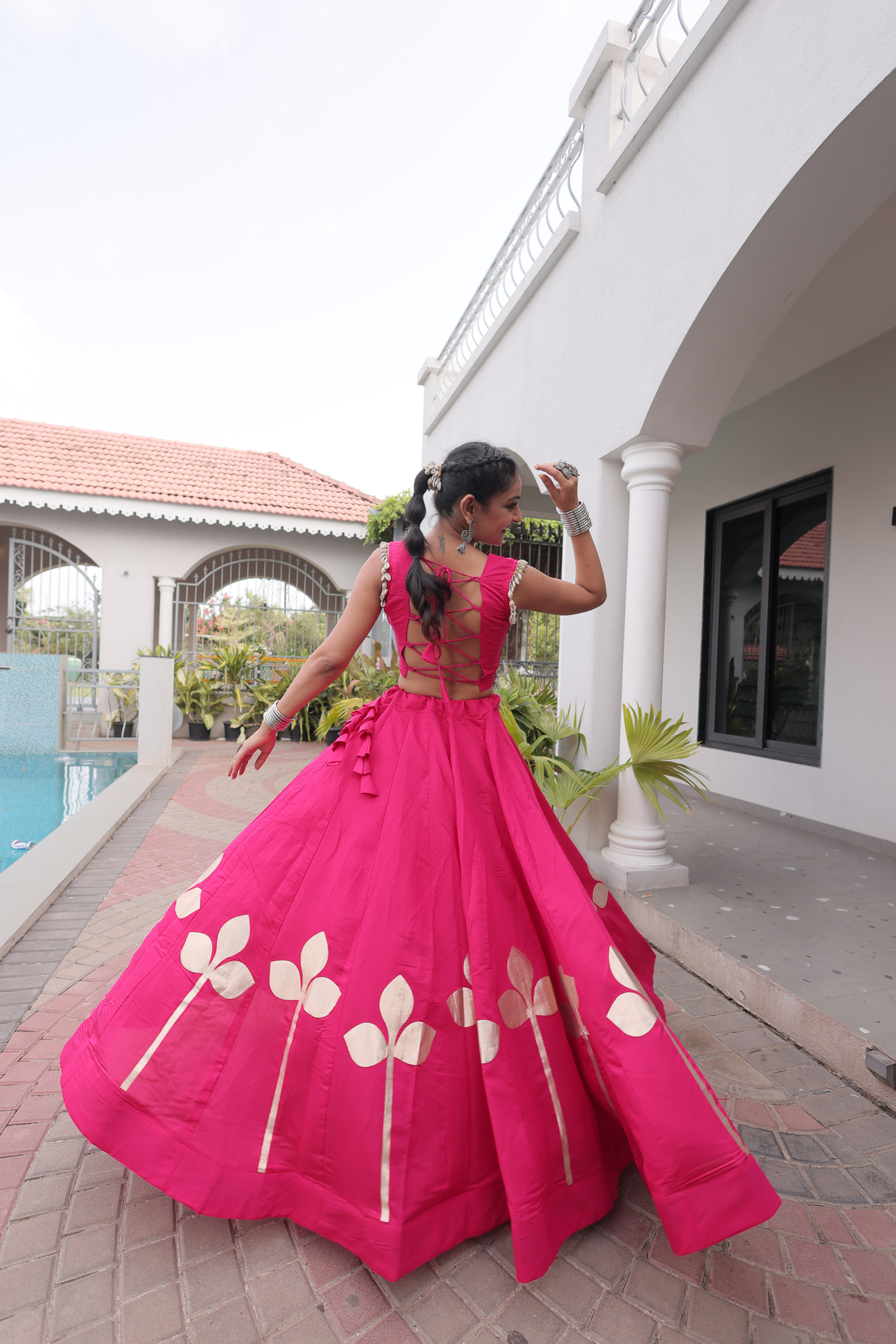 Women’s Designer Embroidered Ethnic Lehenga Choli Set | Traditional Flared Lehenga with Embellished Blouse