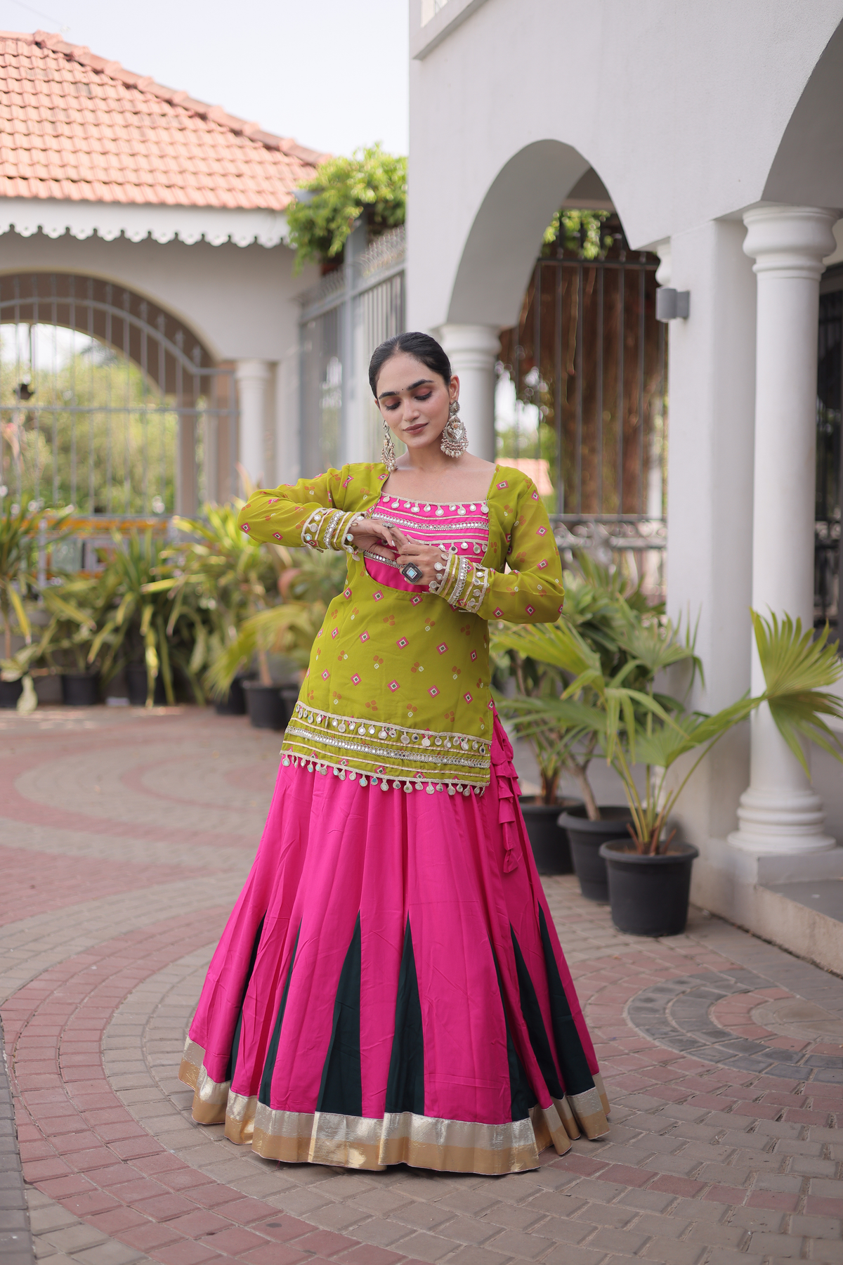 Women’s Embroidered Kurta with Flared Lehenga Set | Festive Ethnic Wear for Women
