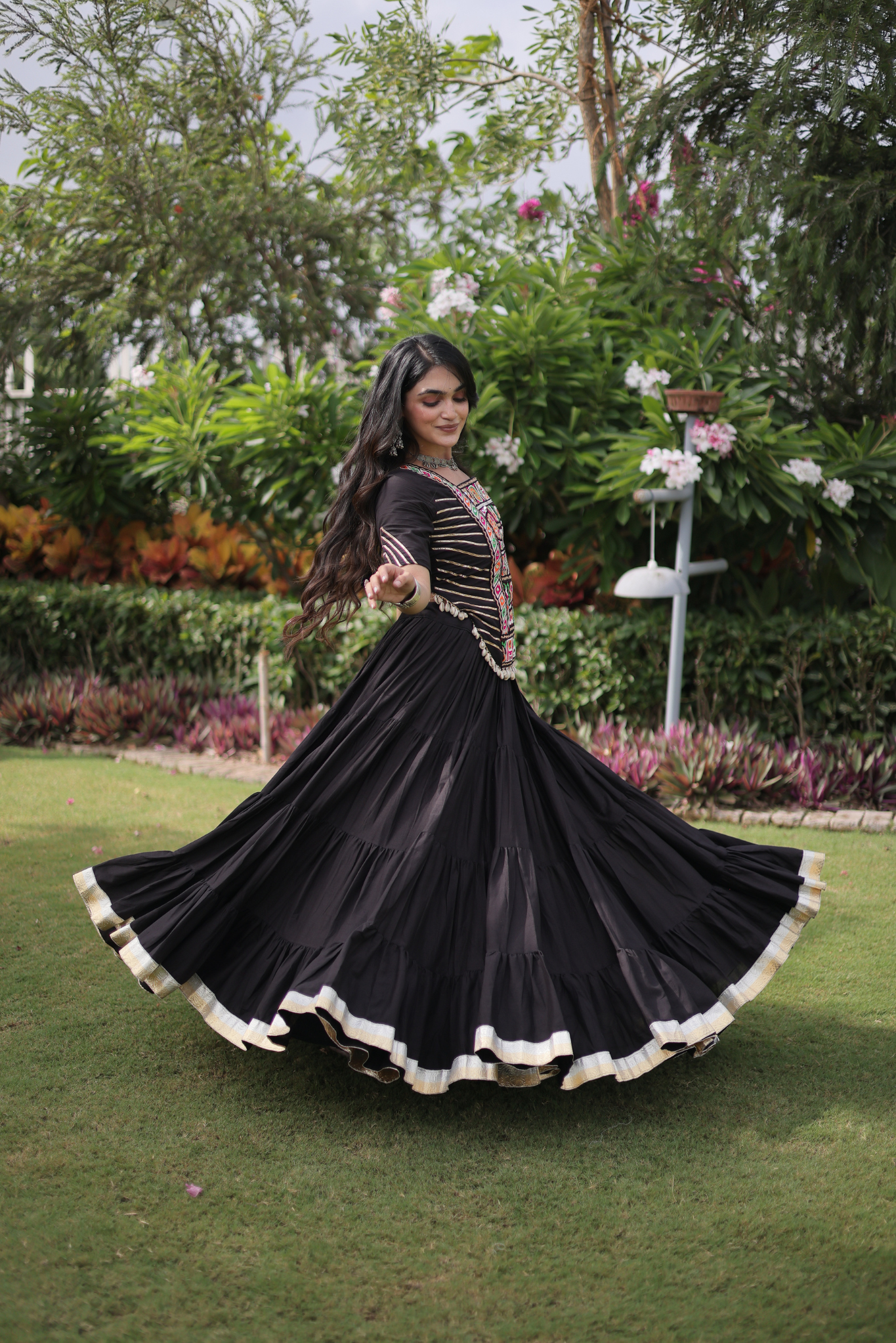 Women's Designer Embroidered Lehenga Set with Kutchi Gamthi Work | Traditional Navratri, Garba, Festive & Wedding Wear