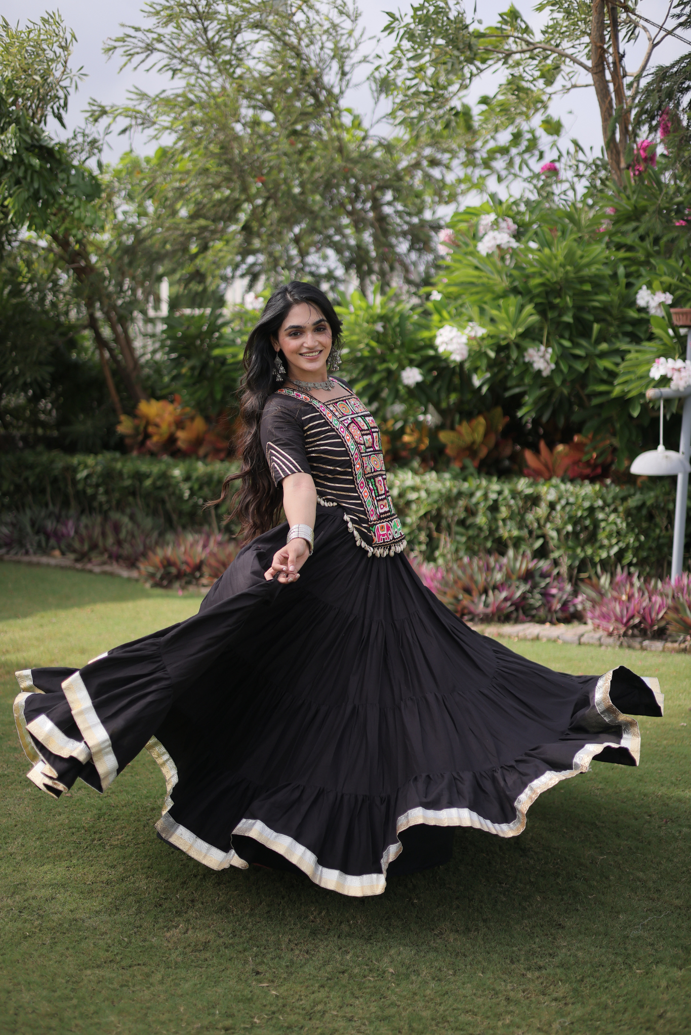 Women's Designer Embroidered Lehenga Set with Kutchi Gamthi Work | Traditional Navratri, Garba, Festive & Wedding Wear