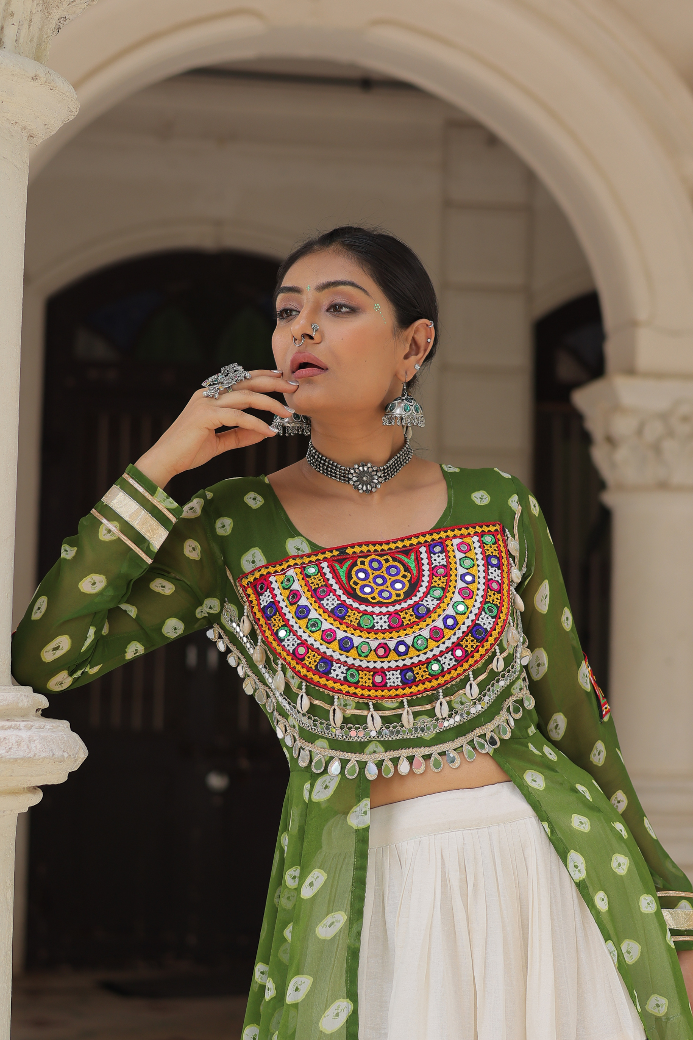 Women's Designer Navratri Koti Lehenga Choli | Garba Wear