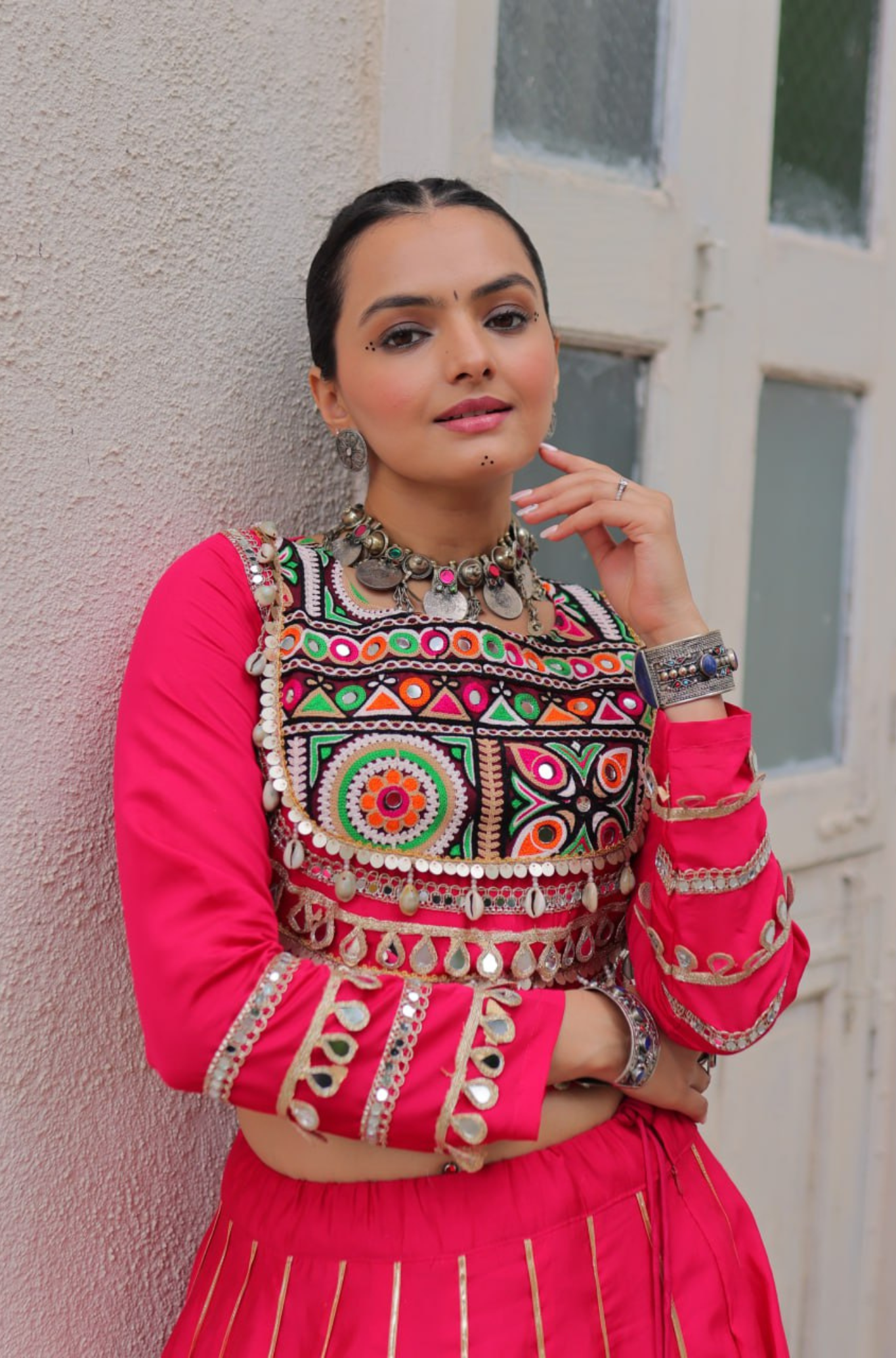 Designer Mirror Work Embroidered Lehenga Choli Set for Women