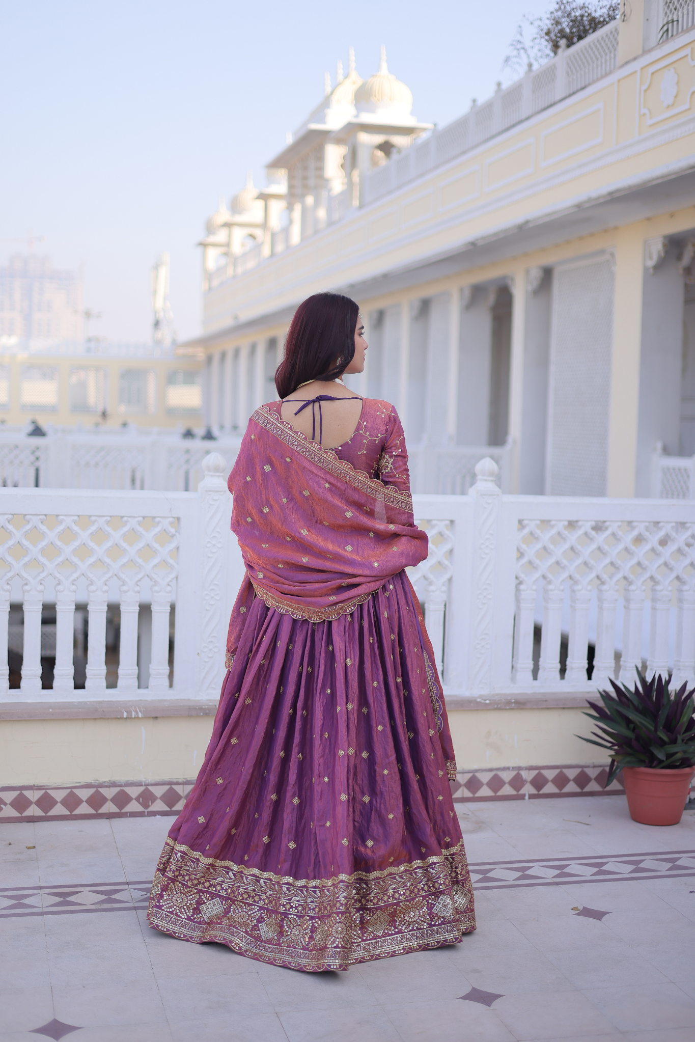 Premium Purple Silk Lehenga Choli Set for Women