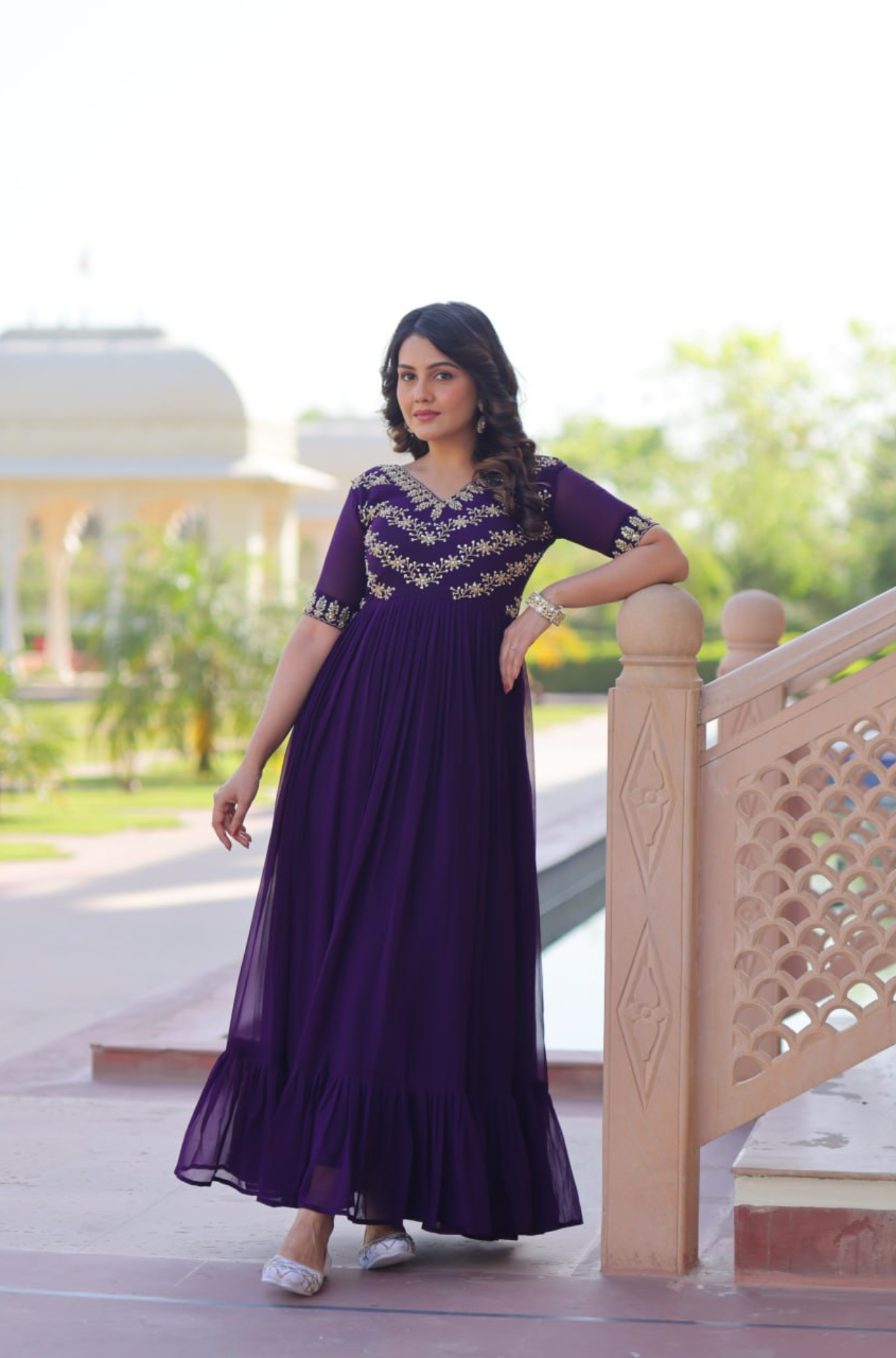Designer Gown For Women Traditional Events Embroidered Anarkali Gown