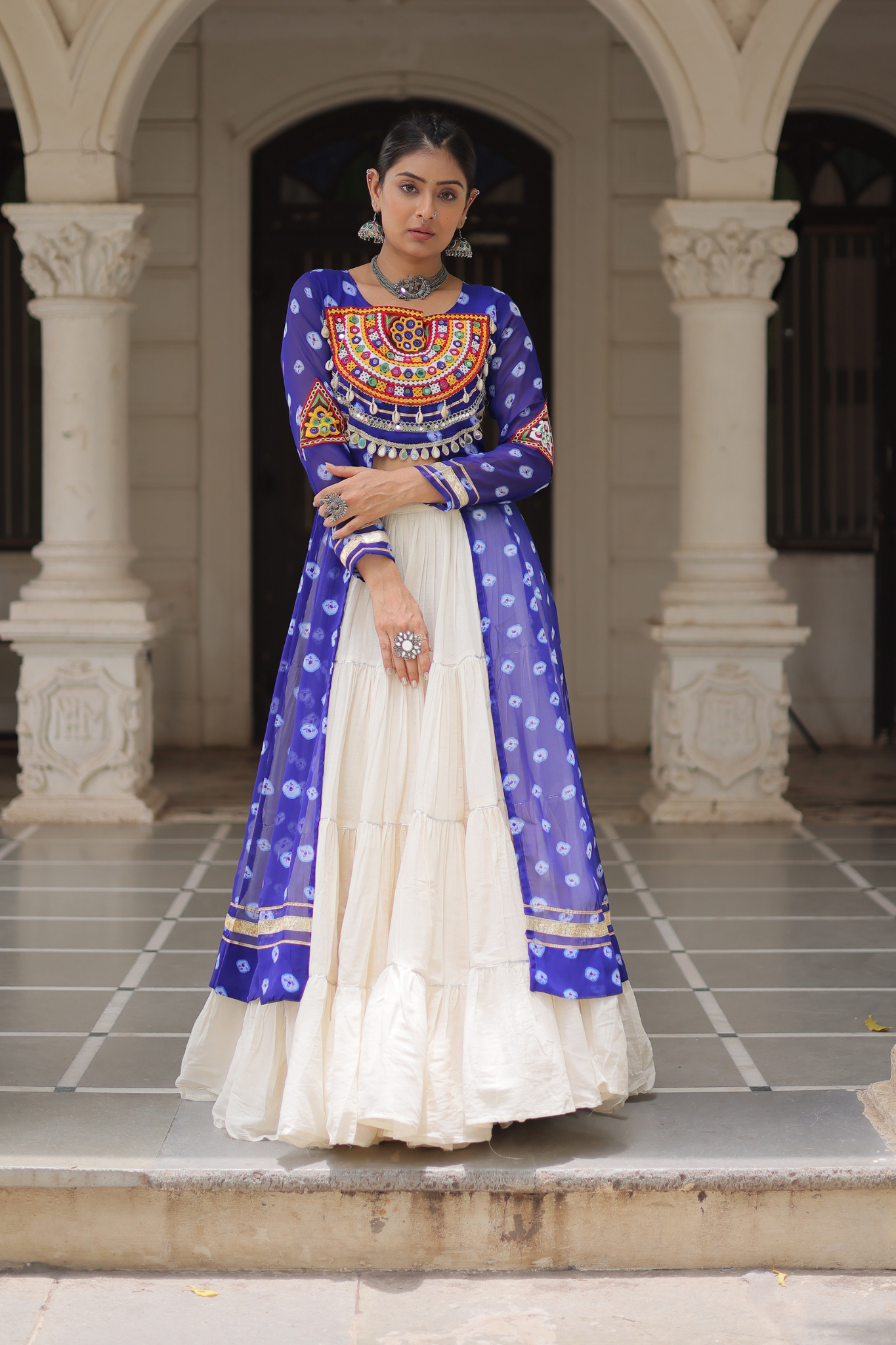 Women's Designer Navratri Koti Lehenga Choli | Garba Wear