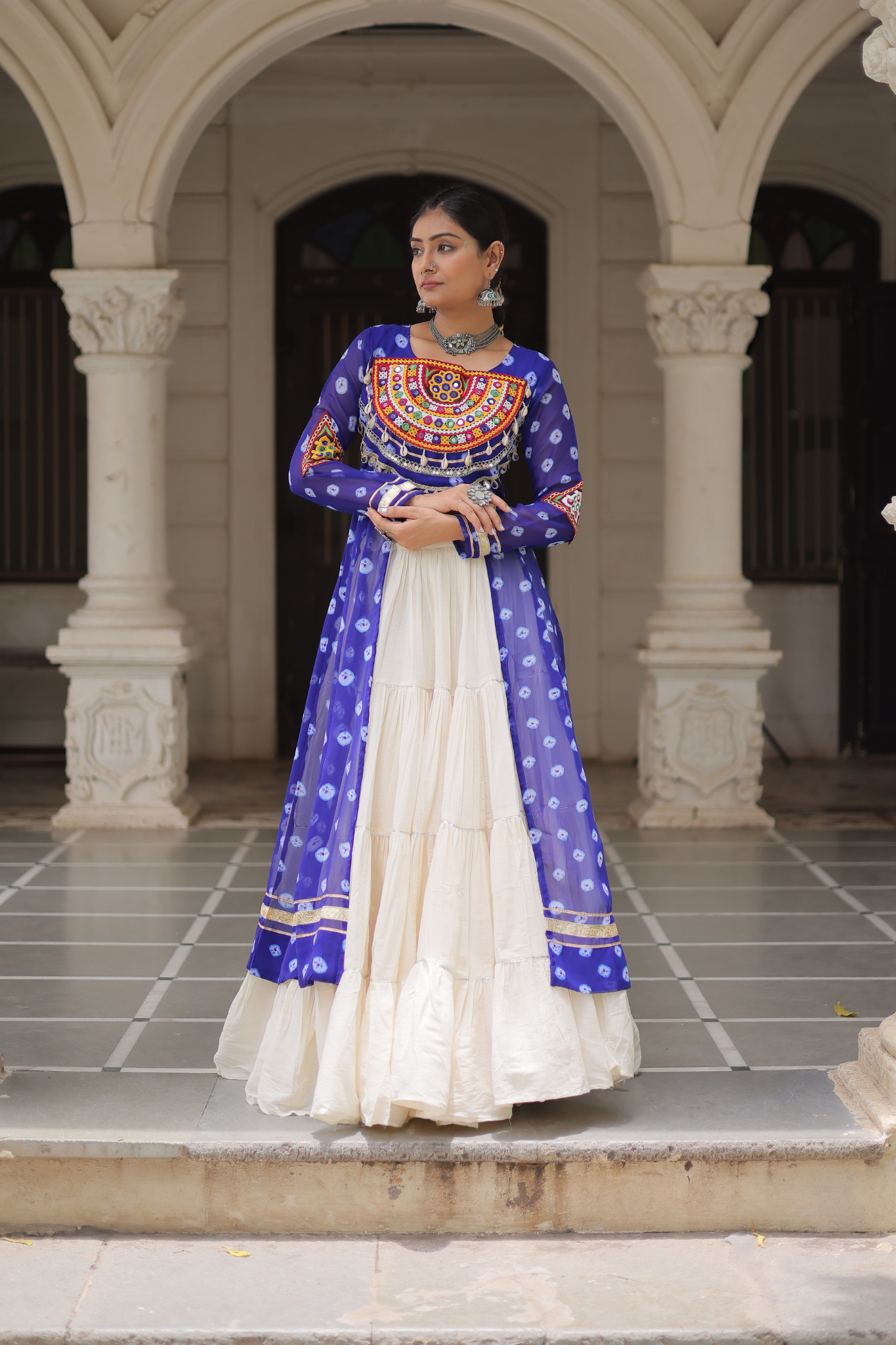 Women's Designer Navratri Koti Lehenga Choli | Garba Wear