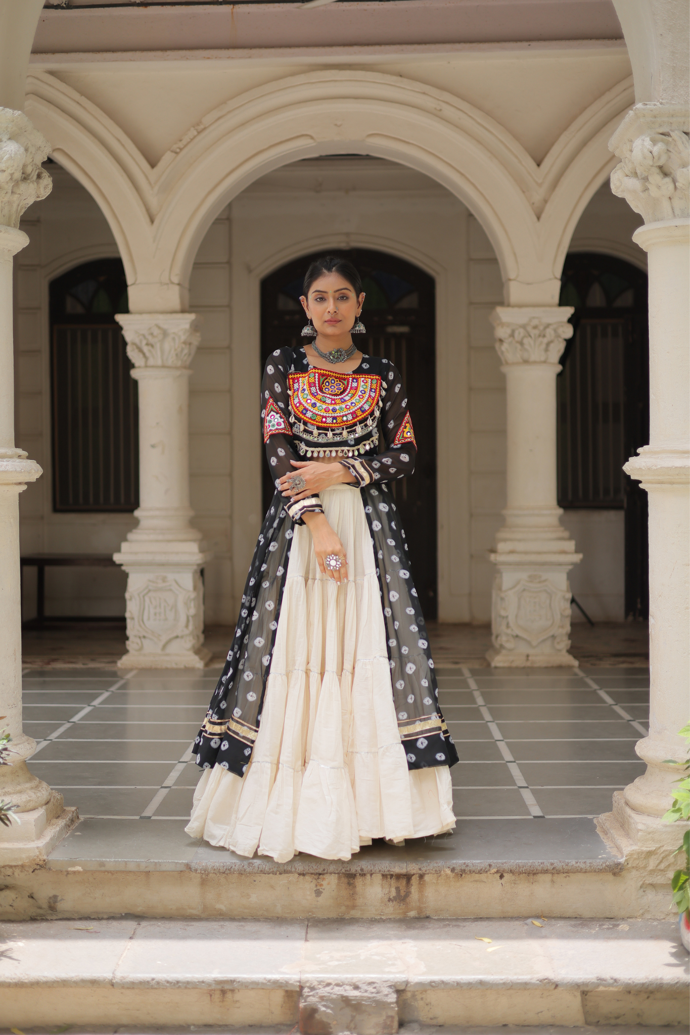 Women's Designer Navratri Koti Lehenga Choli | Garba Wear