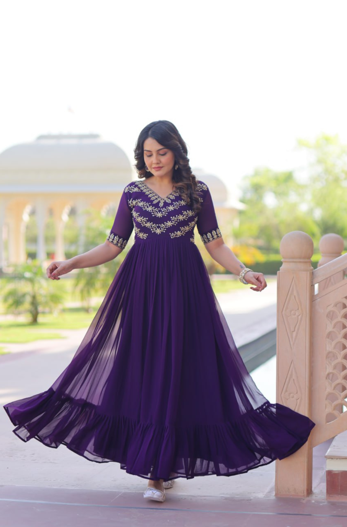Designer Gown For Women Traditional Events Embroidered Anarkali Gown