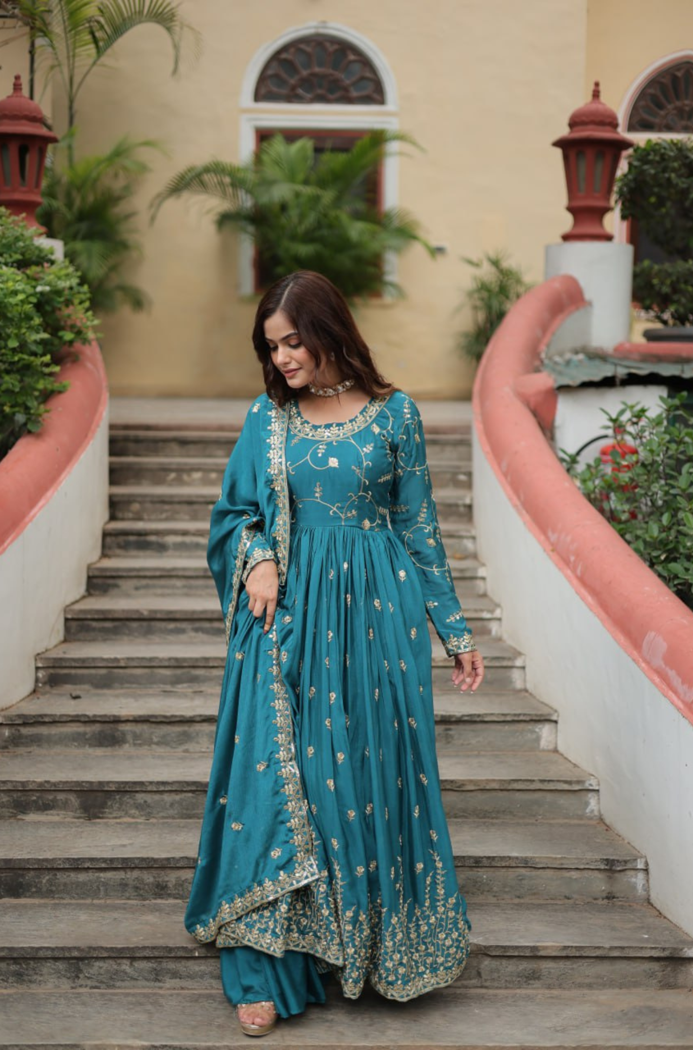 Designer Embroidered Sharara Set with Dupatta for Women
