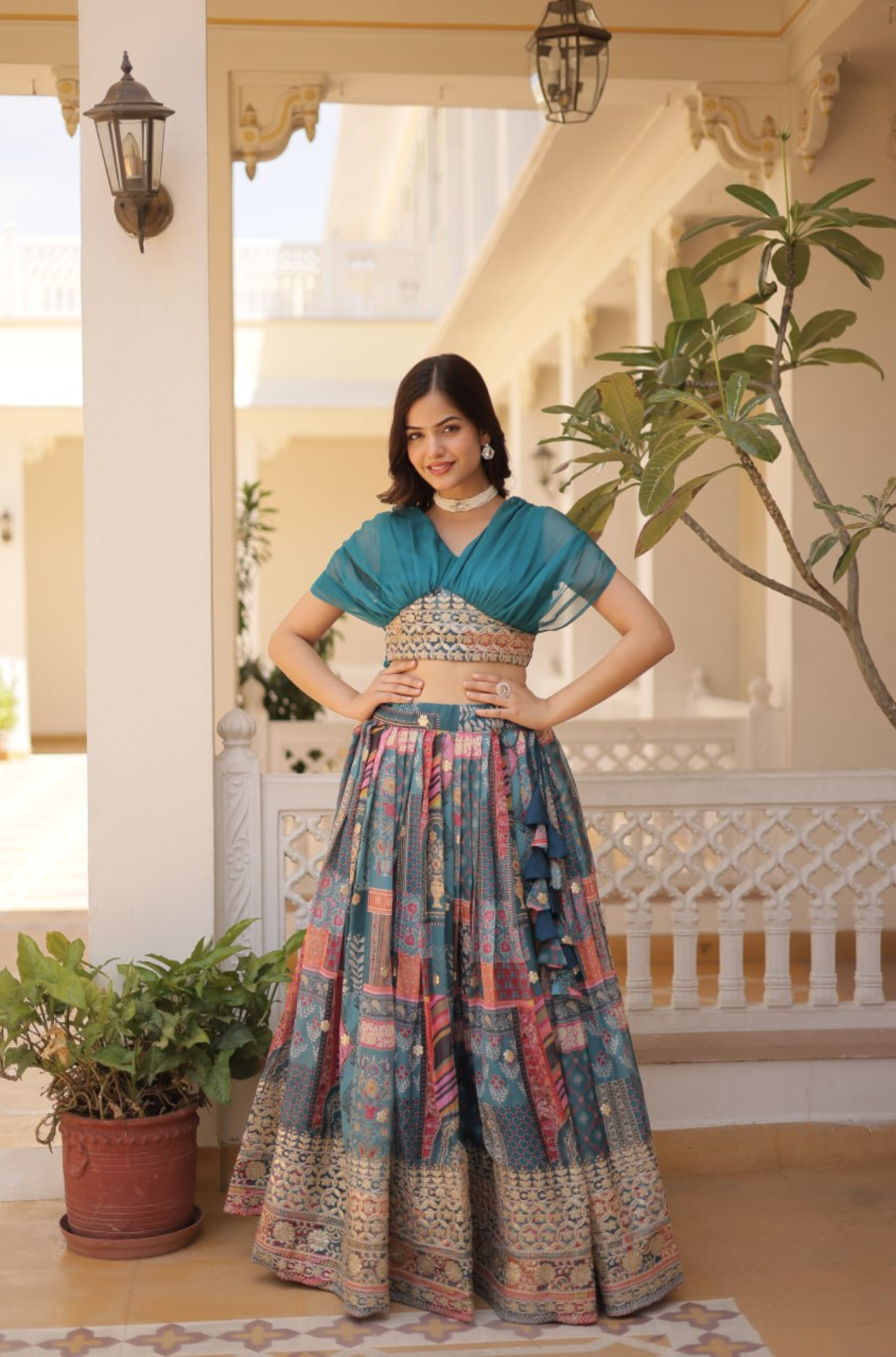 Designer Printed Lehenga Choli for Women with Dupatta
