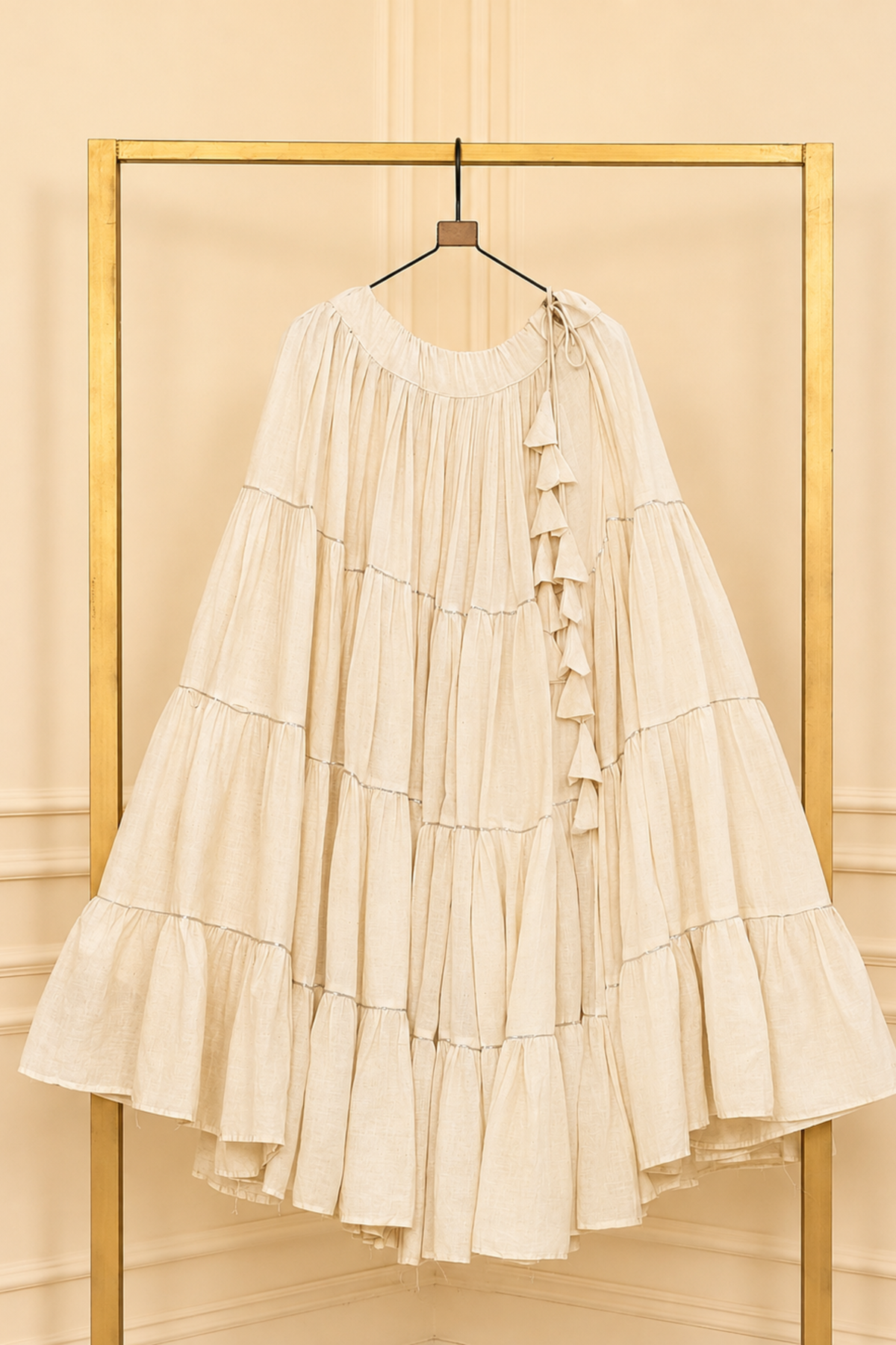 Women's Designer Flared Skirt with Ruffle Detail | Ethnic Festive Wear