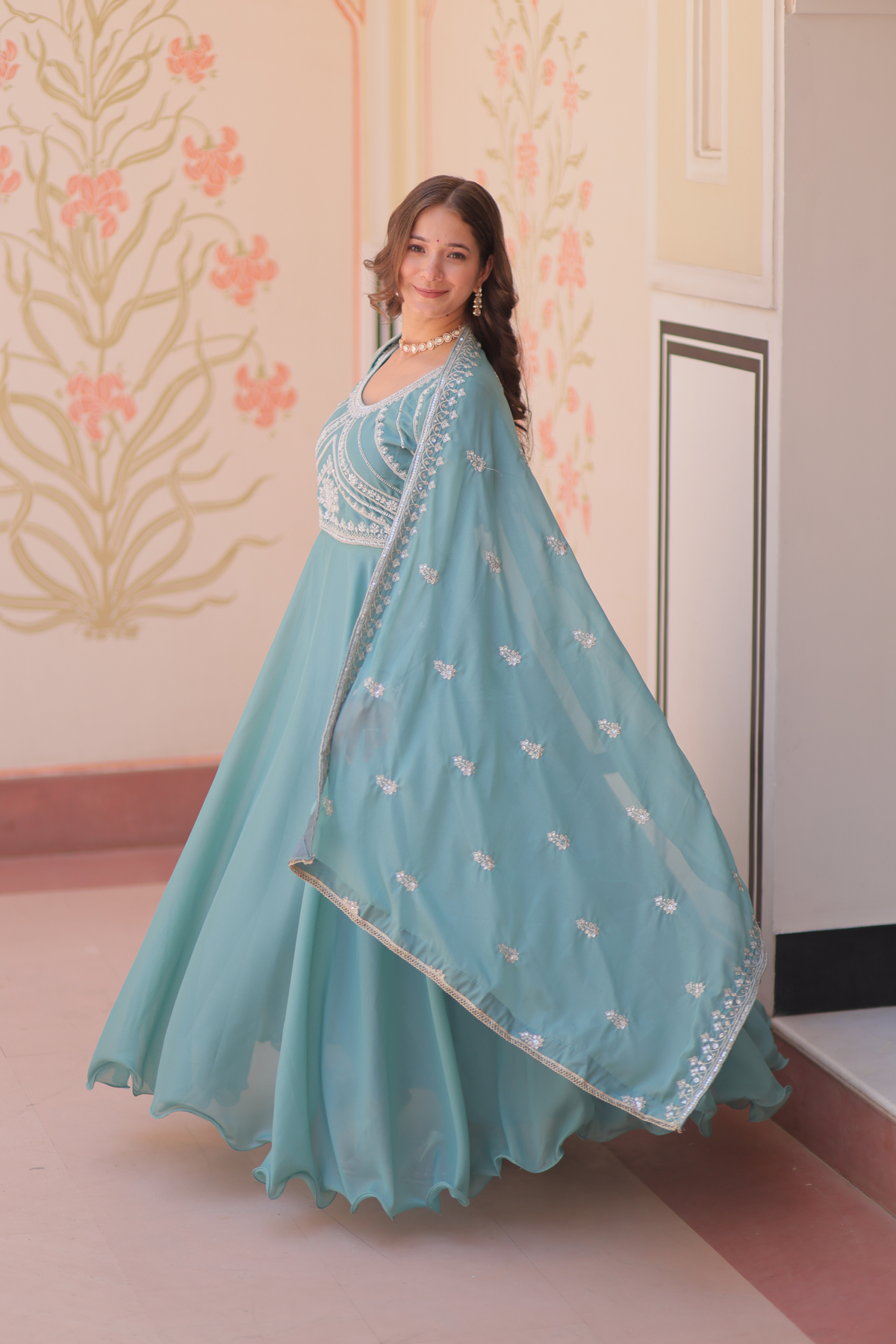 Designer Embroidered Anarkali Gown for Women | Elegant Ethnic Wear