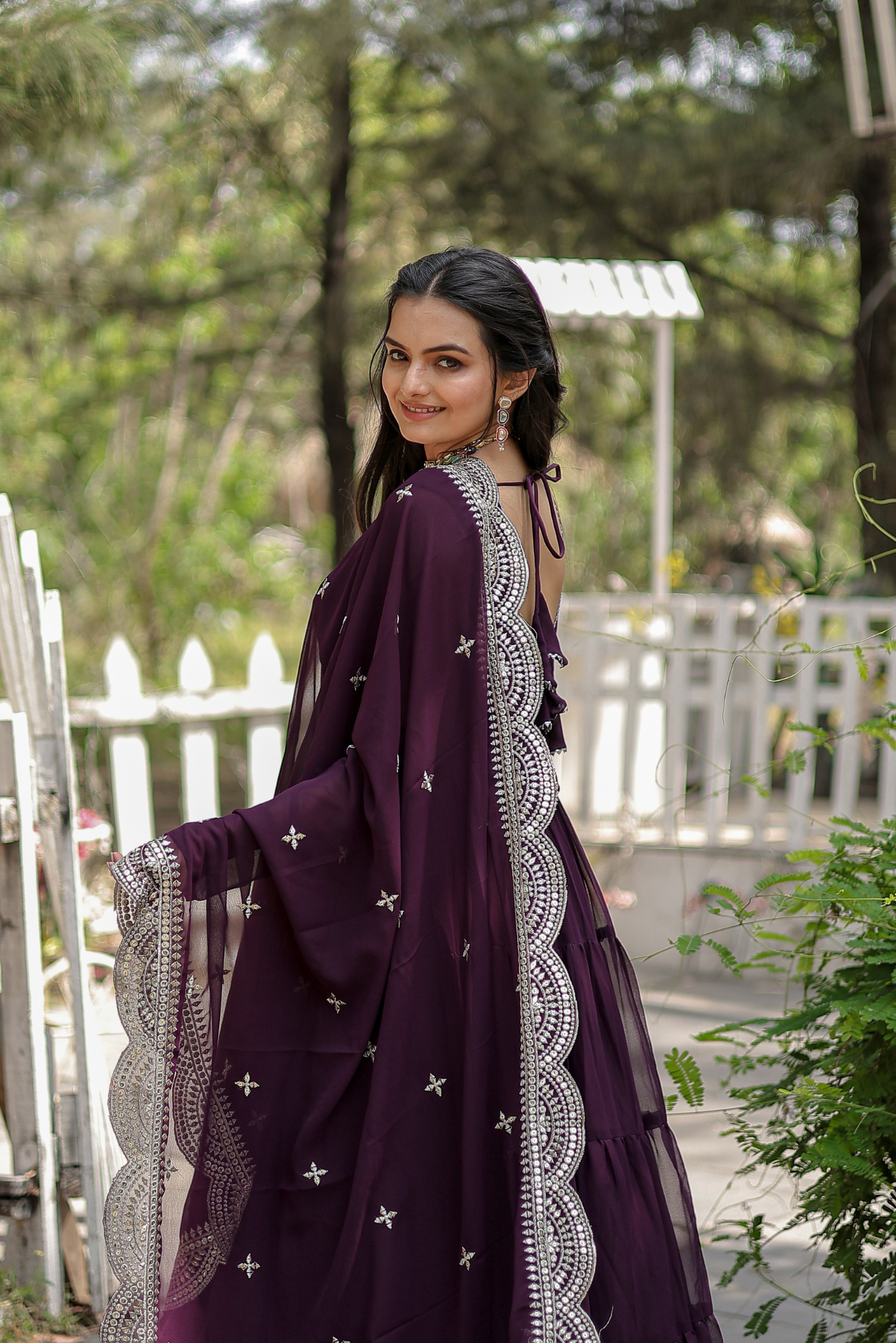 Exclusive Women's Designer Embroidered Anarkali Gown with Dupatta