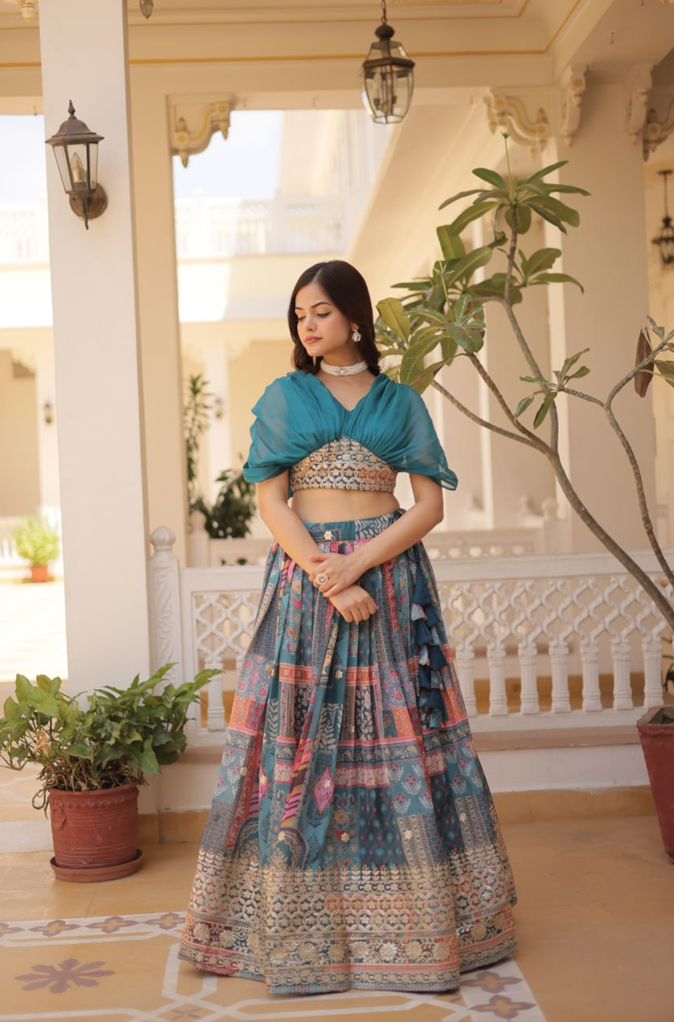 Designer Printed Lehenga Choli for Women with Dupatta