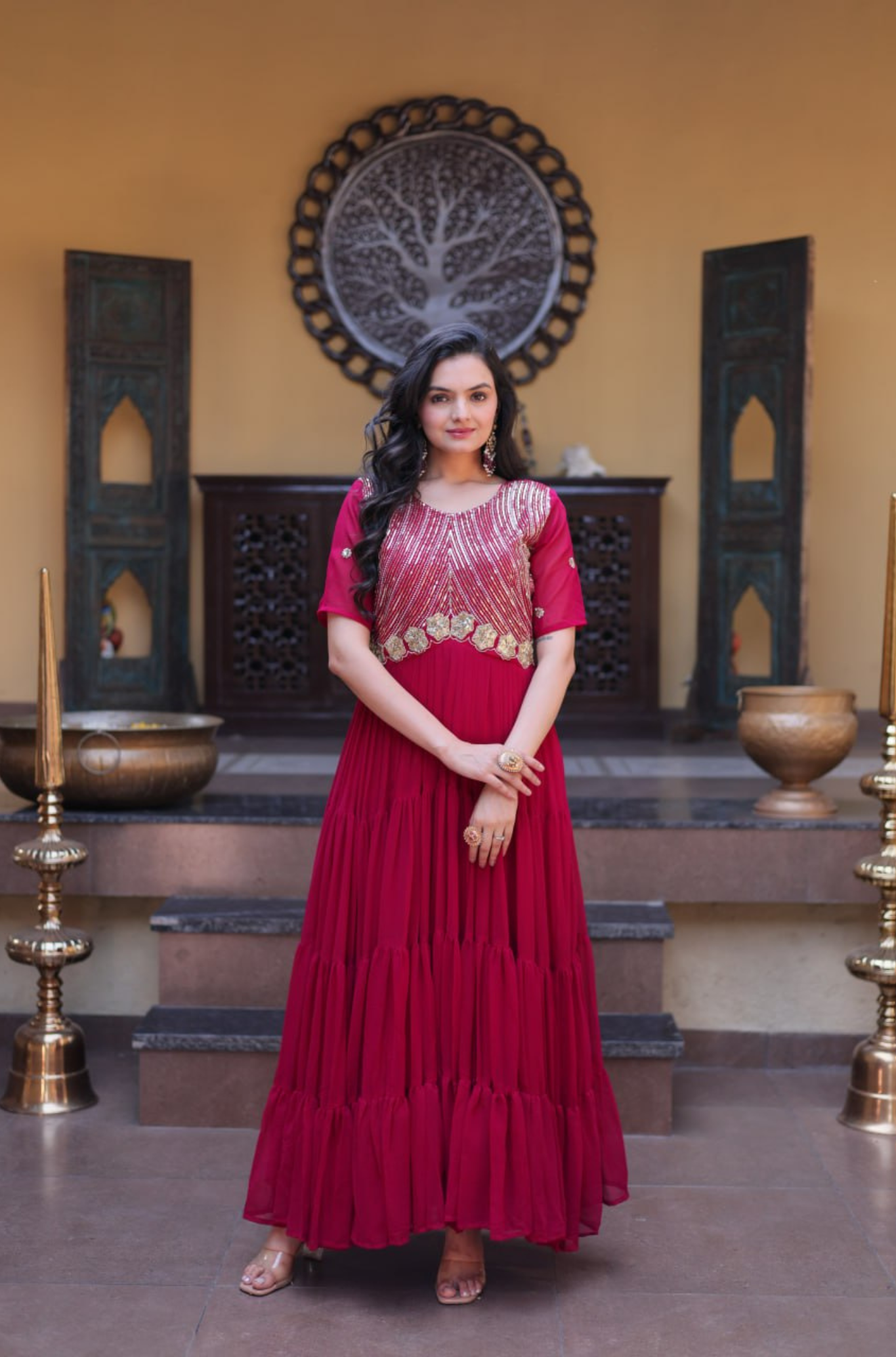 Women’s Designer Embroidered Anarkali Gown