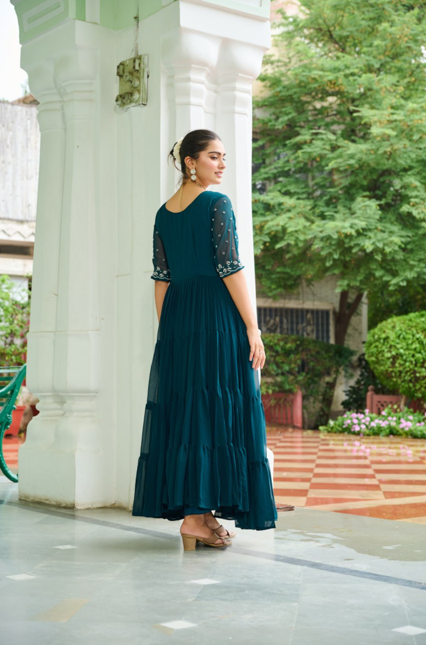 Premium Designer Embroidered Anarkali Gown for Women