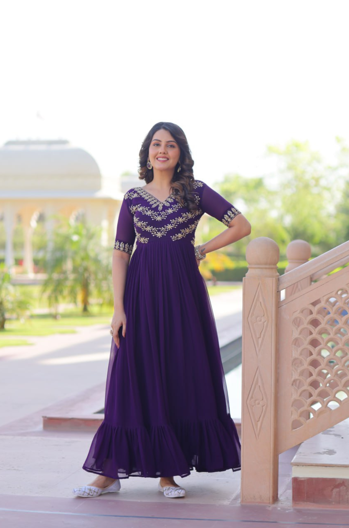 Designer Gown For Women Traditional Events Embroidered Anarkali Gown