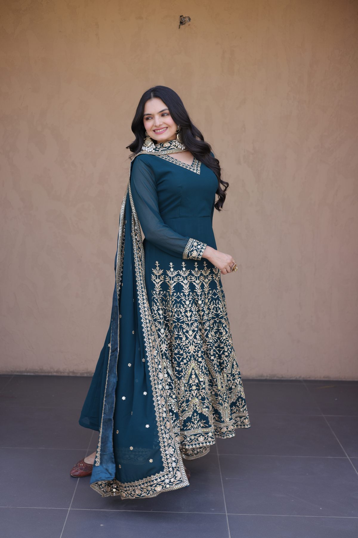 Embroidered Anarkali Suit Set for Women | Designer Ethnic Wear with Dupatta