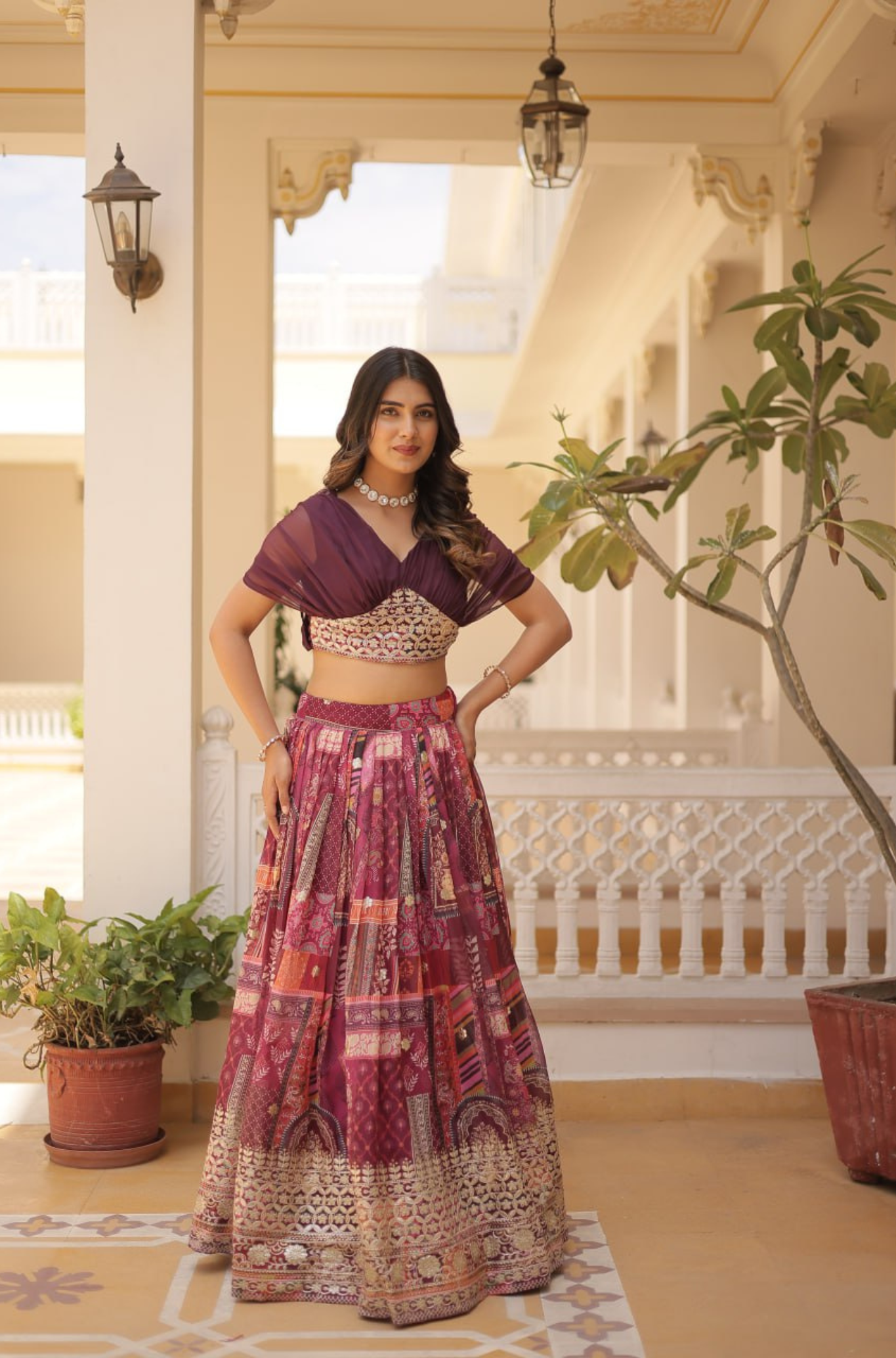 Designer Printed Lehenga Choli for Women with Dupatta