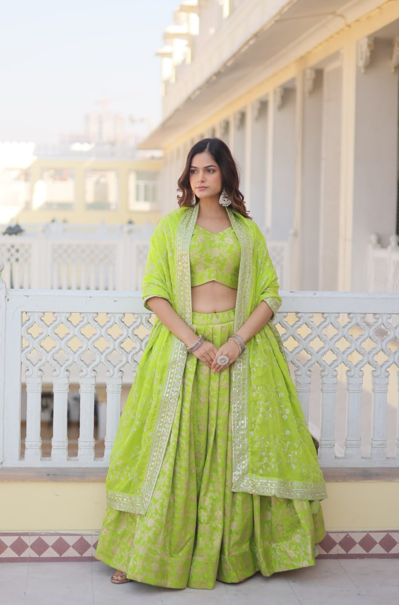 Designer Embroidered Lehenga Choli Set with Dupatta for Women