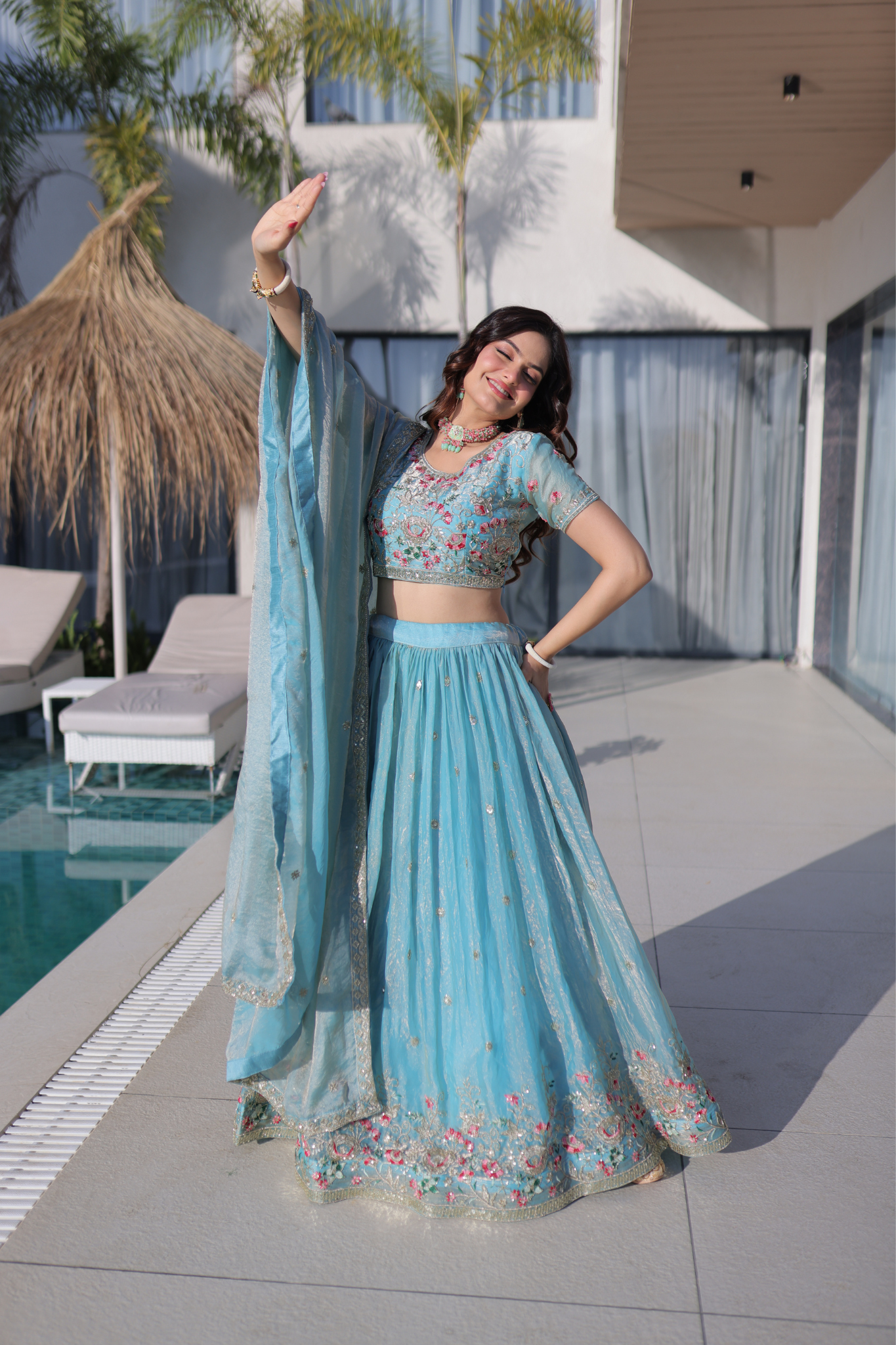 Women's Premium Embroidered Lehenga Choli with Dupatta