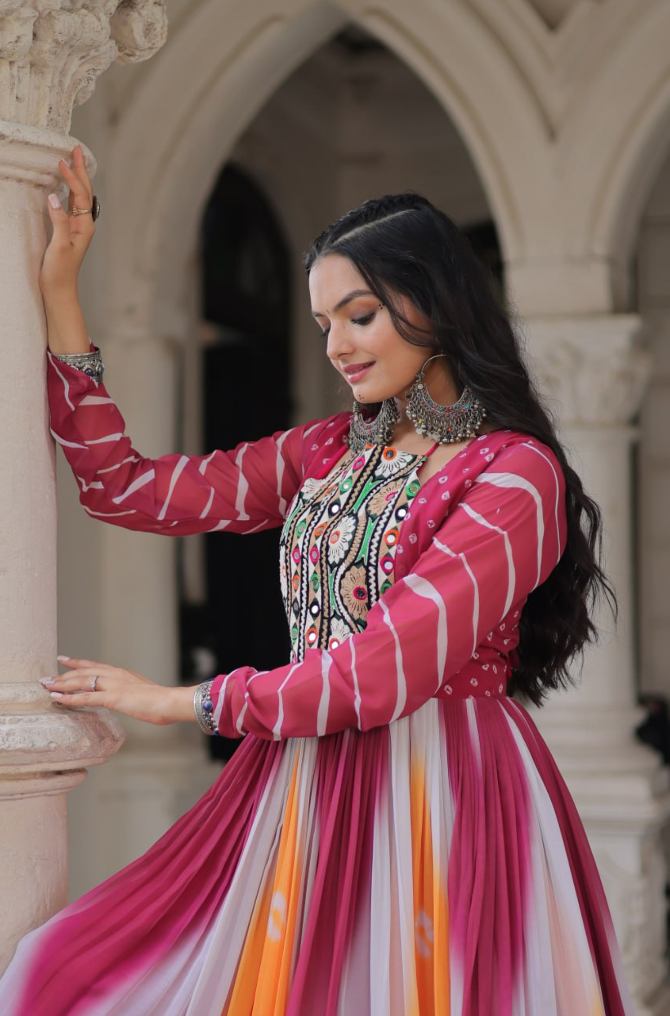 Designer Printed Anarkali Gown for Women