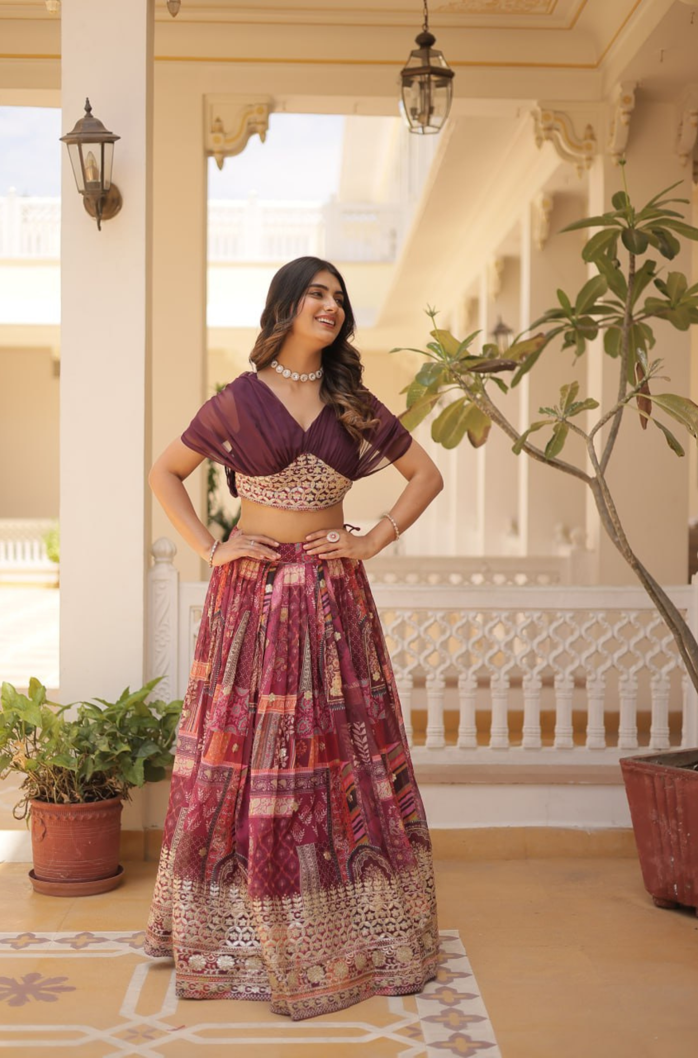 Designer Printed Lehenga Choli for Women with Dupatta