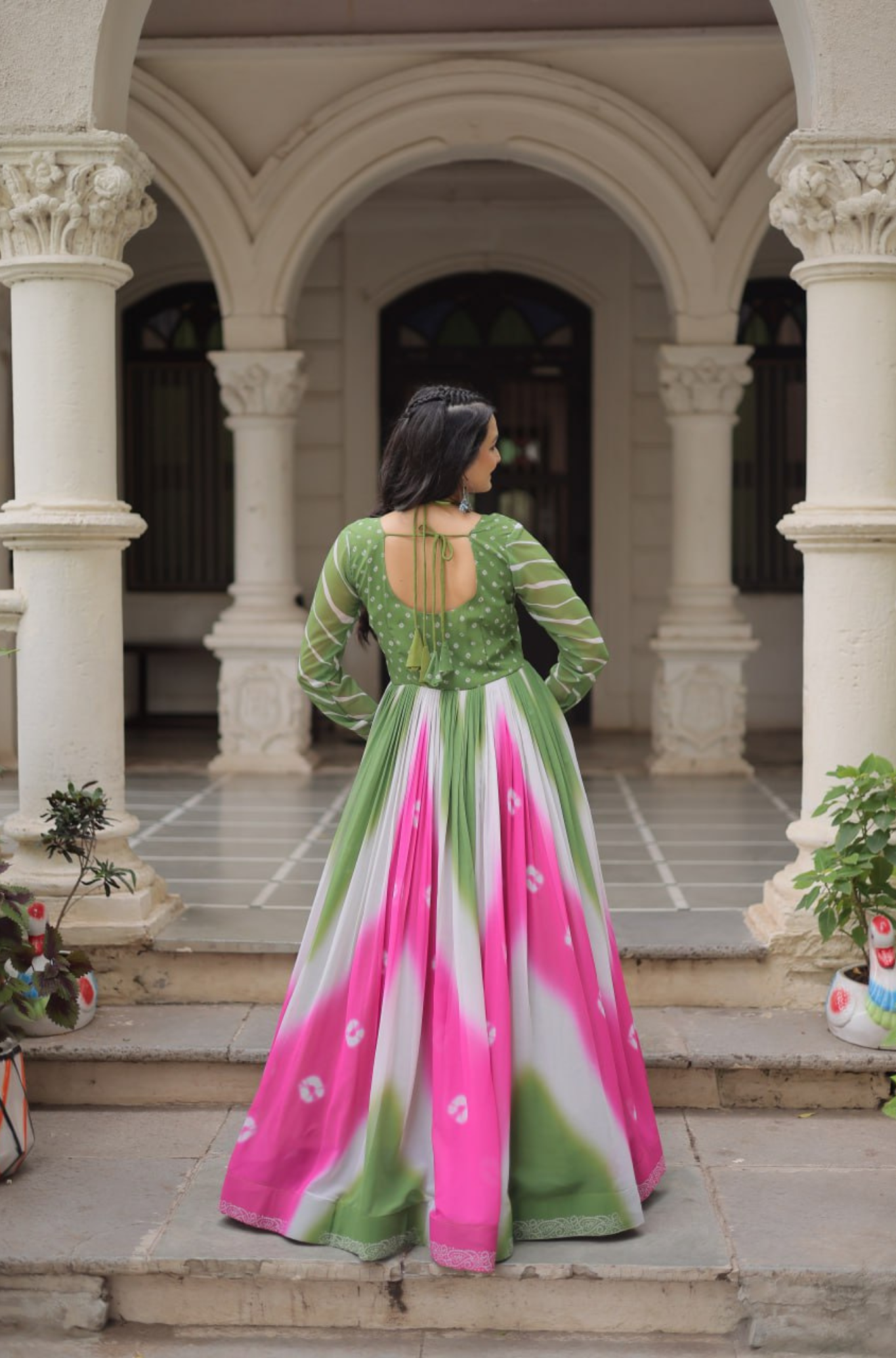 Designer Printed Anarkali Gown for Women