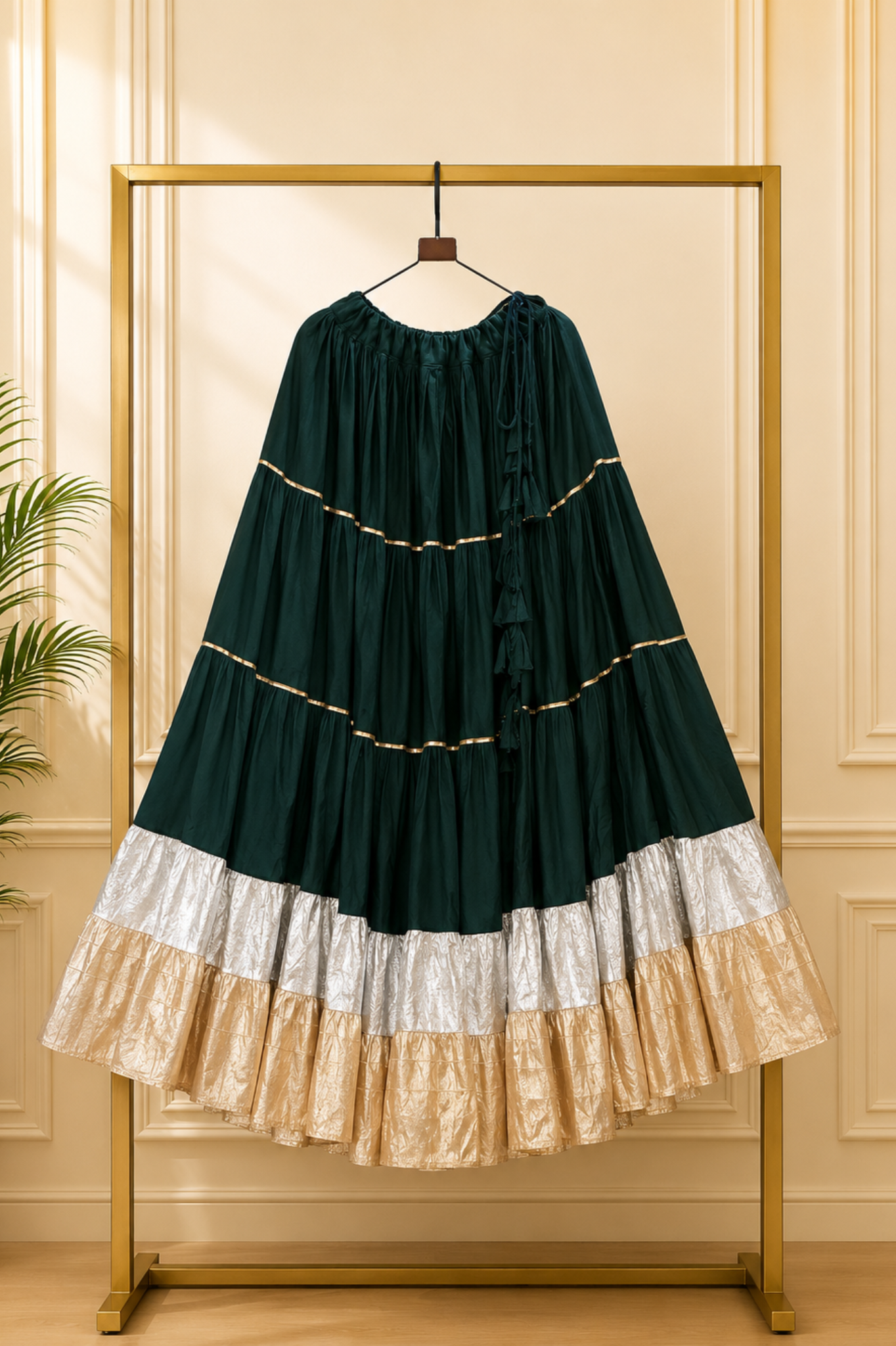 Women's Designer Cotton Lehenga Skirt | Flared Ethnic Festive Wear