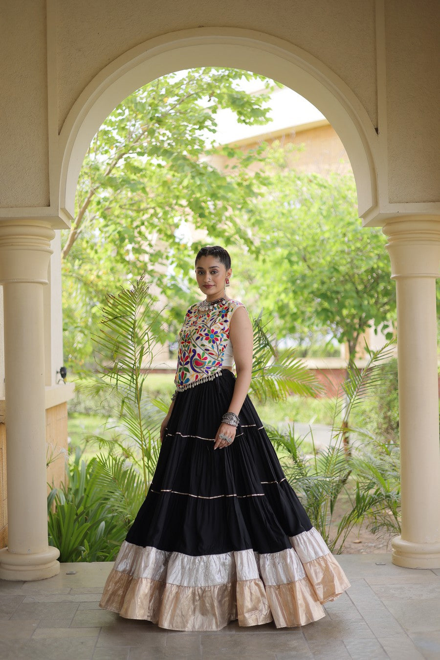 Women’s Designer Embroidered Lehenga Choli Set | Ethnic Flared Skirt with Traditional Blouse | Wedding & Festive Wear