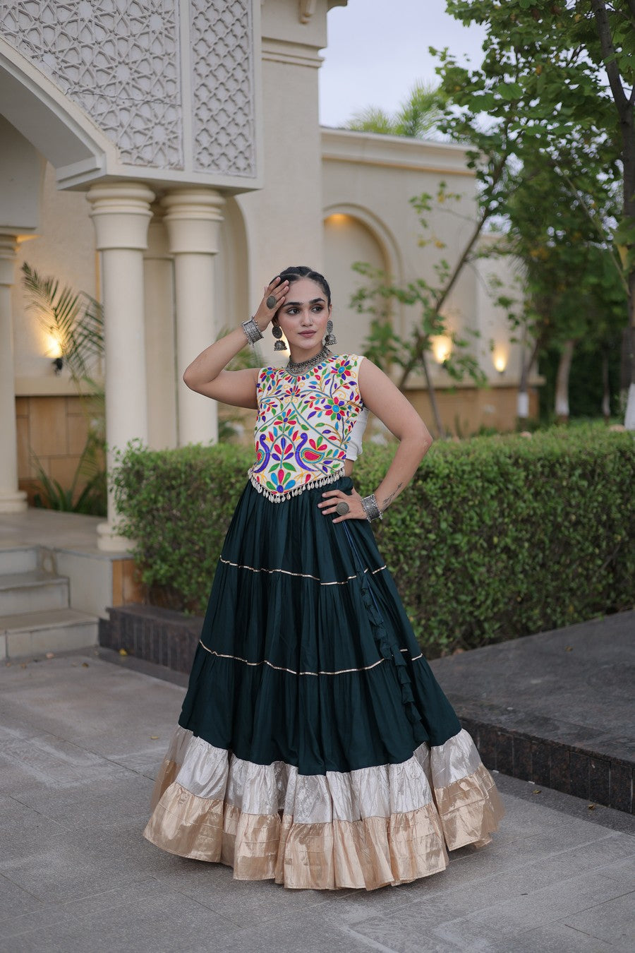 Women’s Designer Embroidered Lehenga Choli Set | Ethnic Flared Skirt with Traditional Blouse | Wedding & Festive Wear