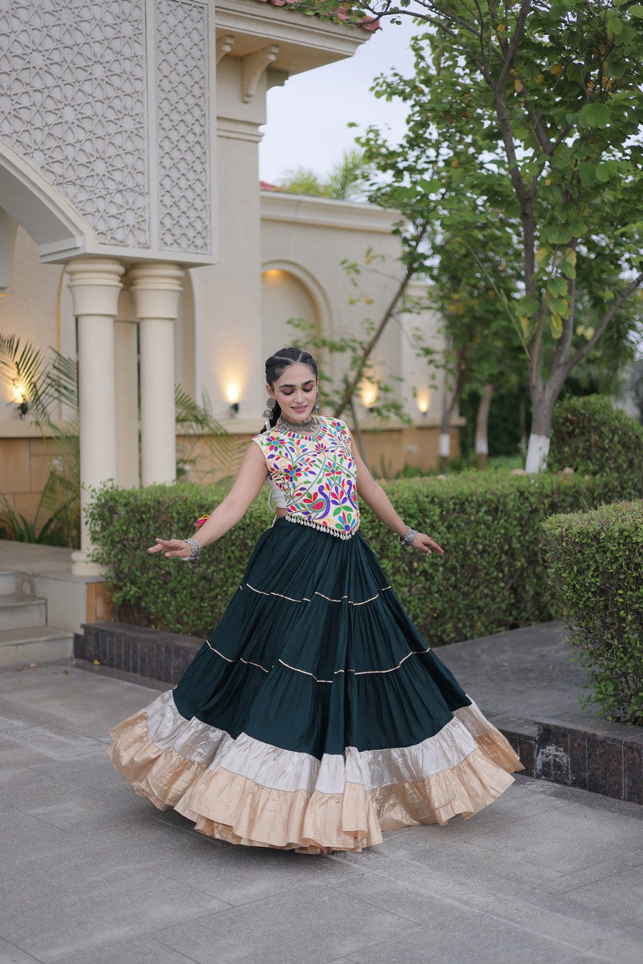 Women’s Designer Embroidered Lehenga Choli Set | Ethnic Flared Skirt with Traditional Blouse | Wedding & Festive Wear