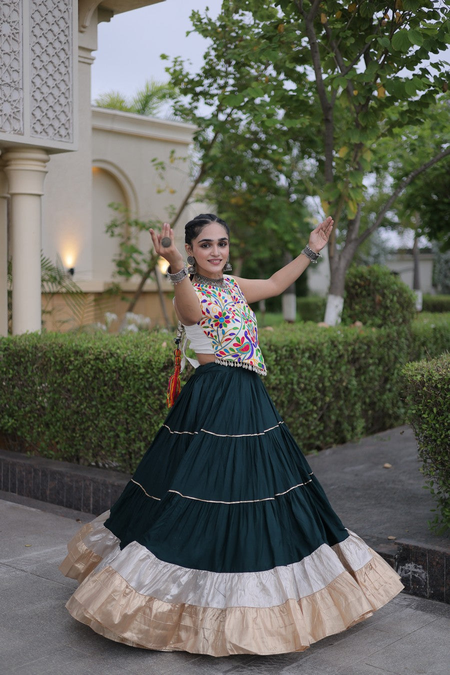 Women’s Designer Embroidered Lehenga Choli Set | Ethnic Flared Skirt with Traditional Blouse | Wedding & Festive Wear