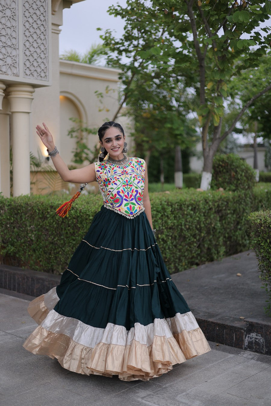 Women’s Designer Embroidered Lehenga Choli Set | Ethnic Flared Skirt with Traditional Blouse | Wedding & Festive Wear