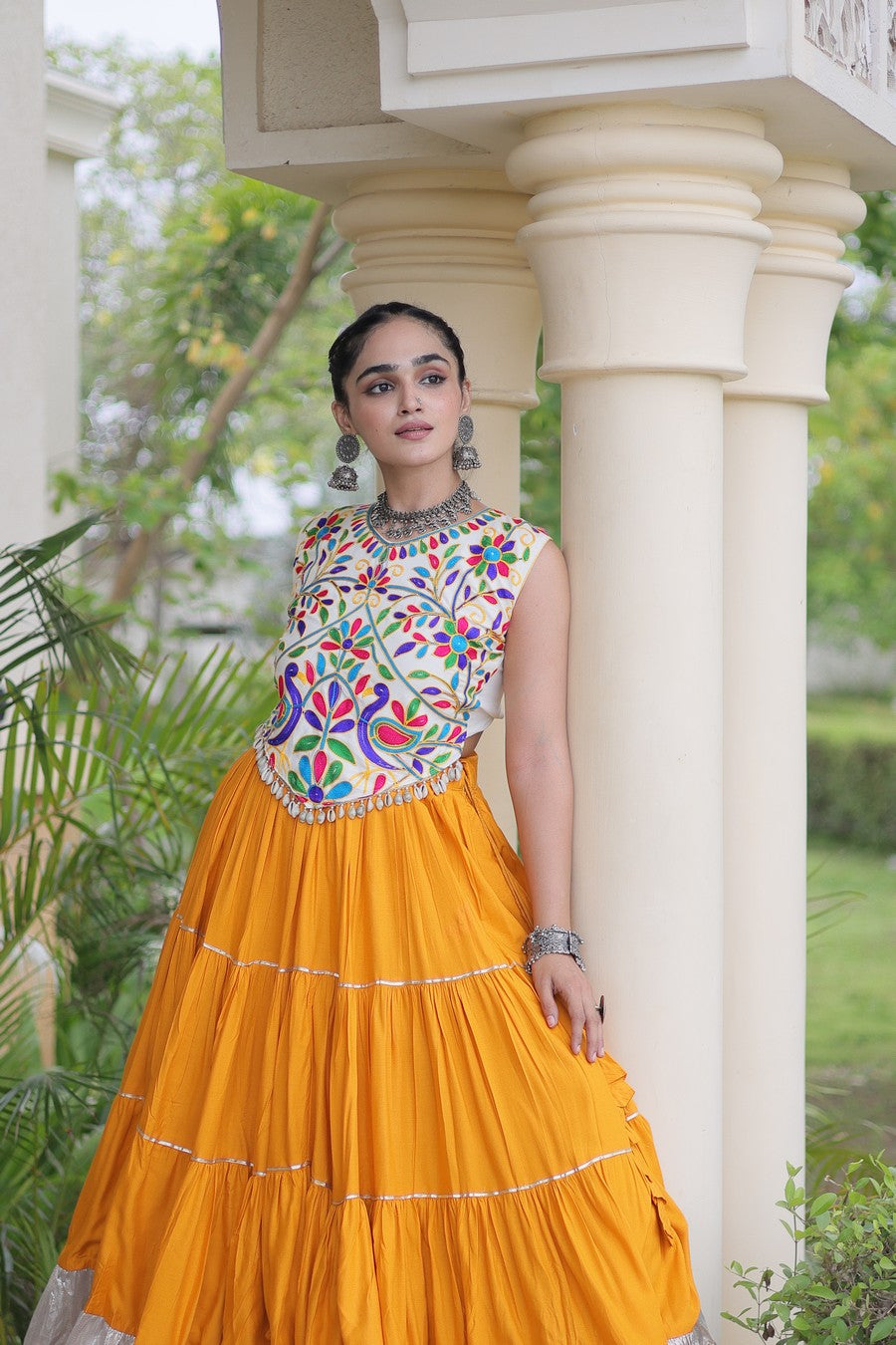 Women’s Designer Embroidered Lehenga Choli Set | Ethnic Flared Skirt with Traditional Blouse | Wedding & Festive Wear