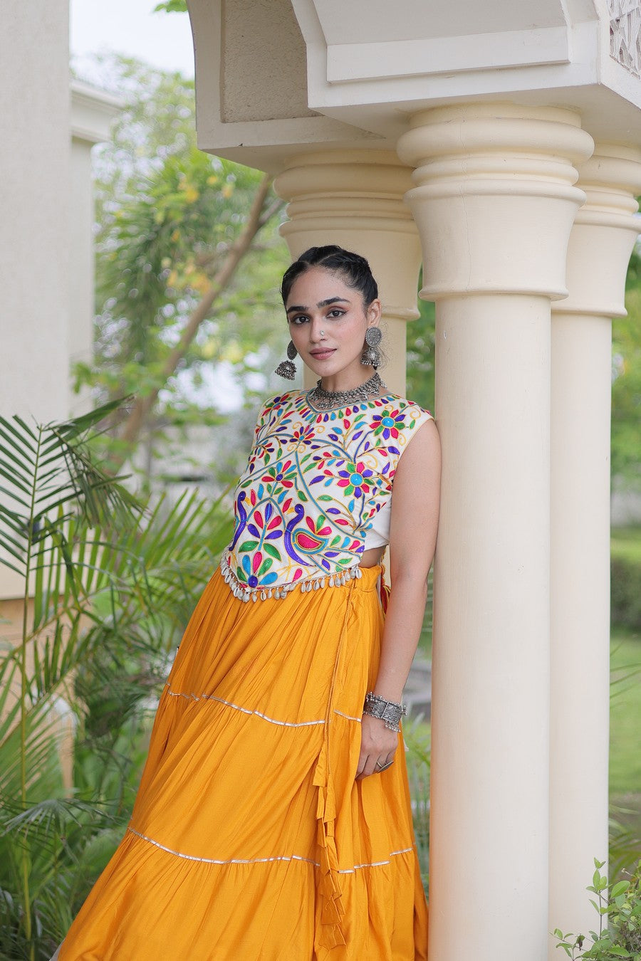 Women’s Designer Embroidered Lehenga Choli Set | Ethnic Flared Skirt with Traditional Blouse | Wedding & Festive Wear