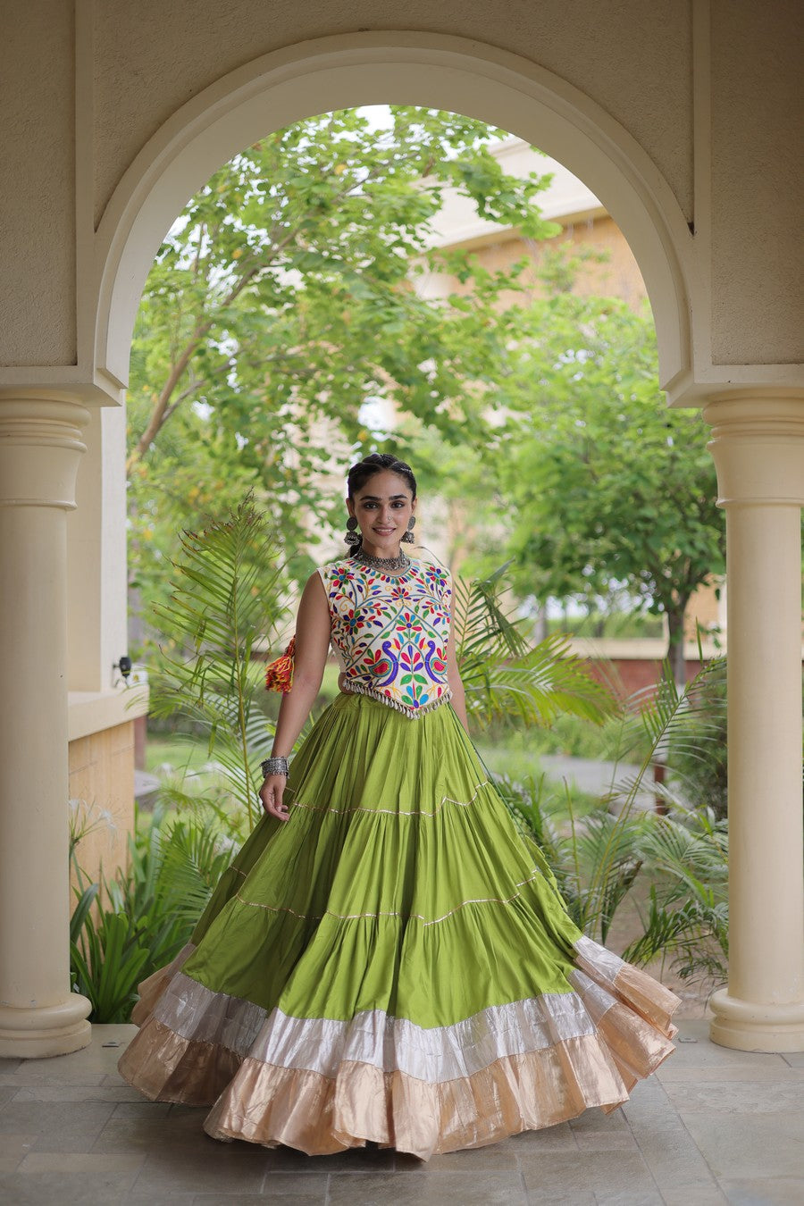 Women’s Designer Embroidered Lehenga Choli Set | Ethnic Flared Skirt with Traditional Blouse | Wedding & Festive Wear
