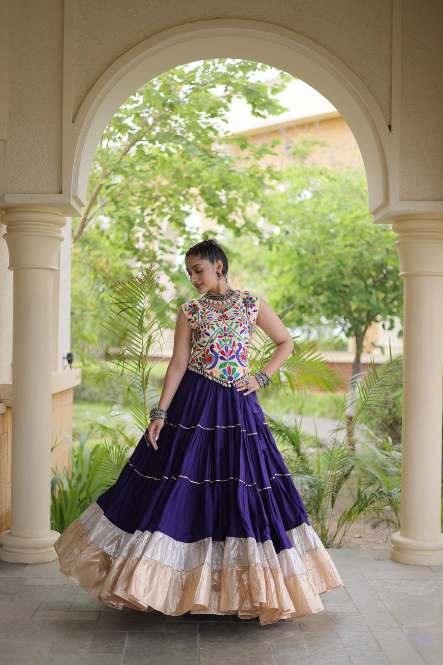 Women’s Designer Embroidered Lehenga Choli Set | Ethnic Flared Skirt with Traditional Blouse | Wedding & Festive Wear