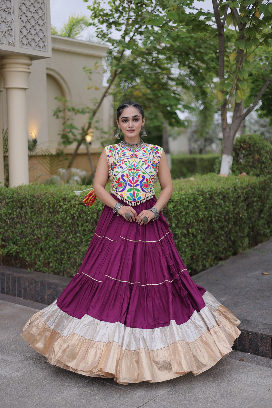 Women’s Designer Embroidered Lehenga Choli Set | Ethnic Flared Skirt with Traditional Blouse | Wedding & Festive Wear
