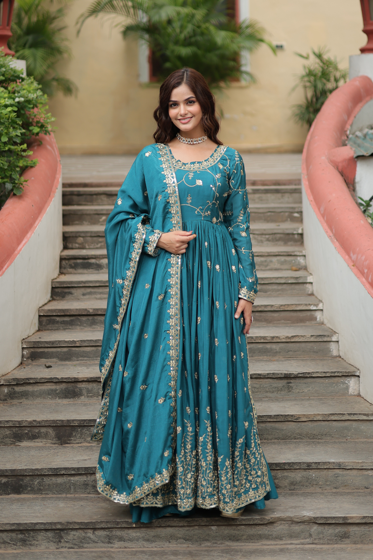 Designer Embroidered Sharara Set with Dupatta for Women